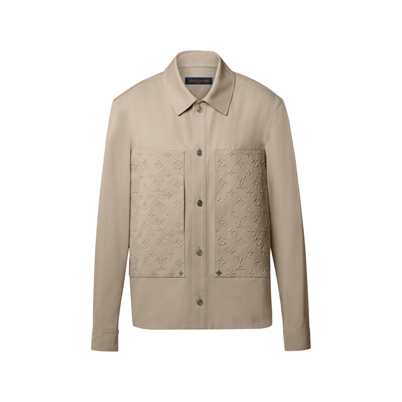 Embossed Signature Cotton Overshirt 1