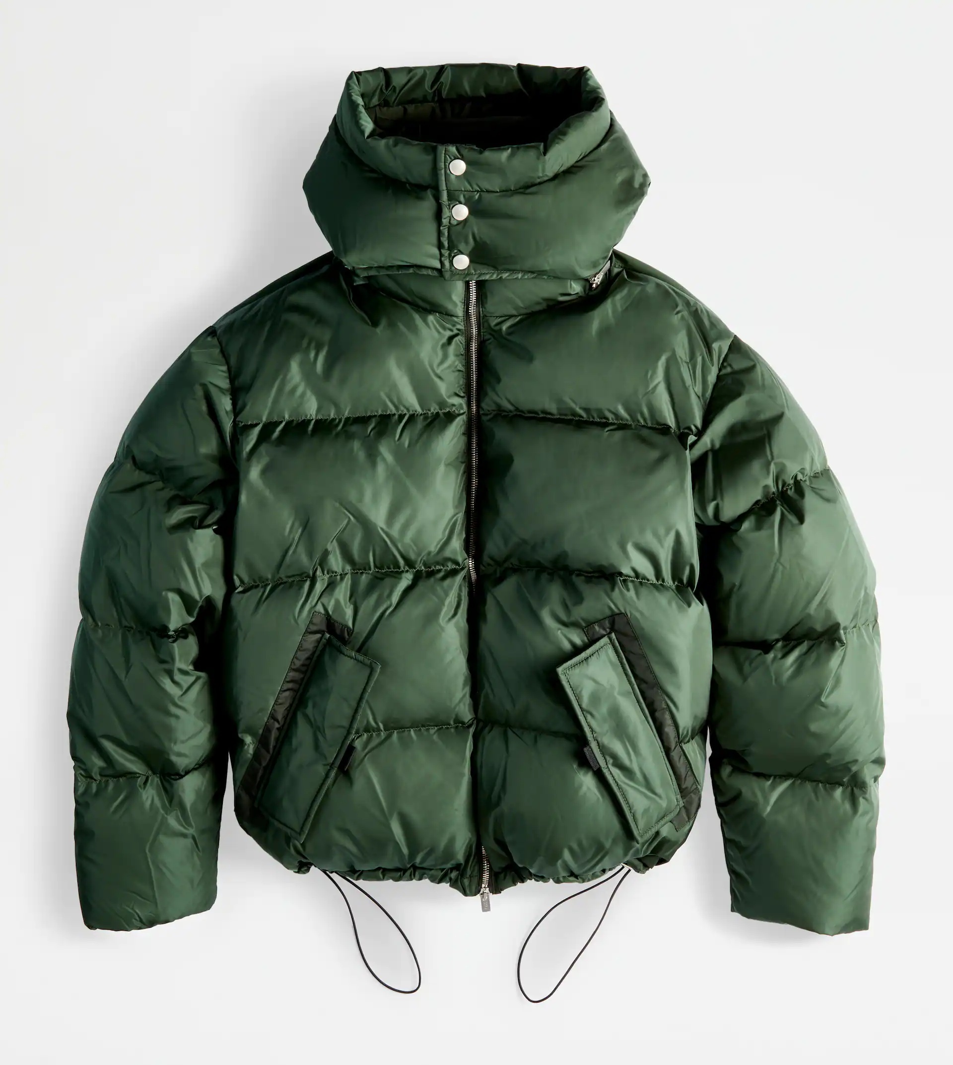 HOODED DOWN JACKET - GREEN - 1