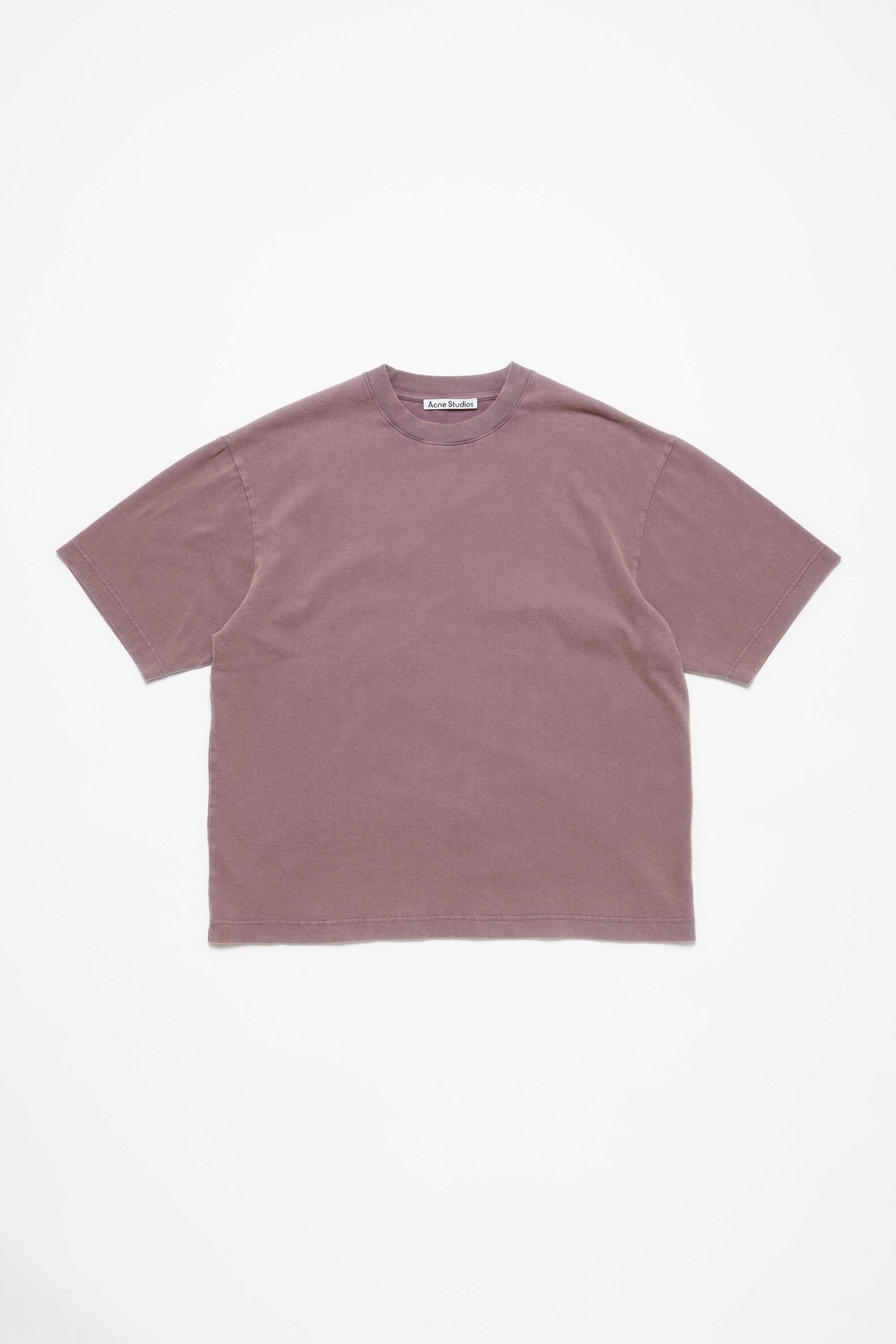 Crew neck t-shirt - Relaxed unisex fit - Plum purple - 5