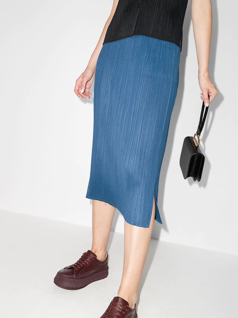 plissé midi skirt - 2