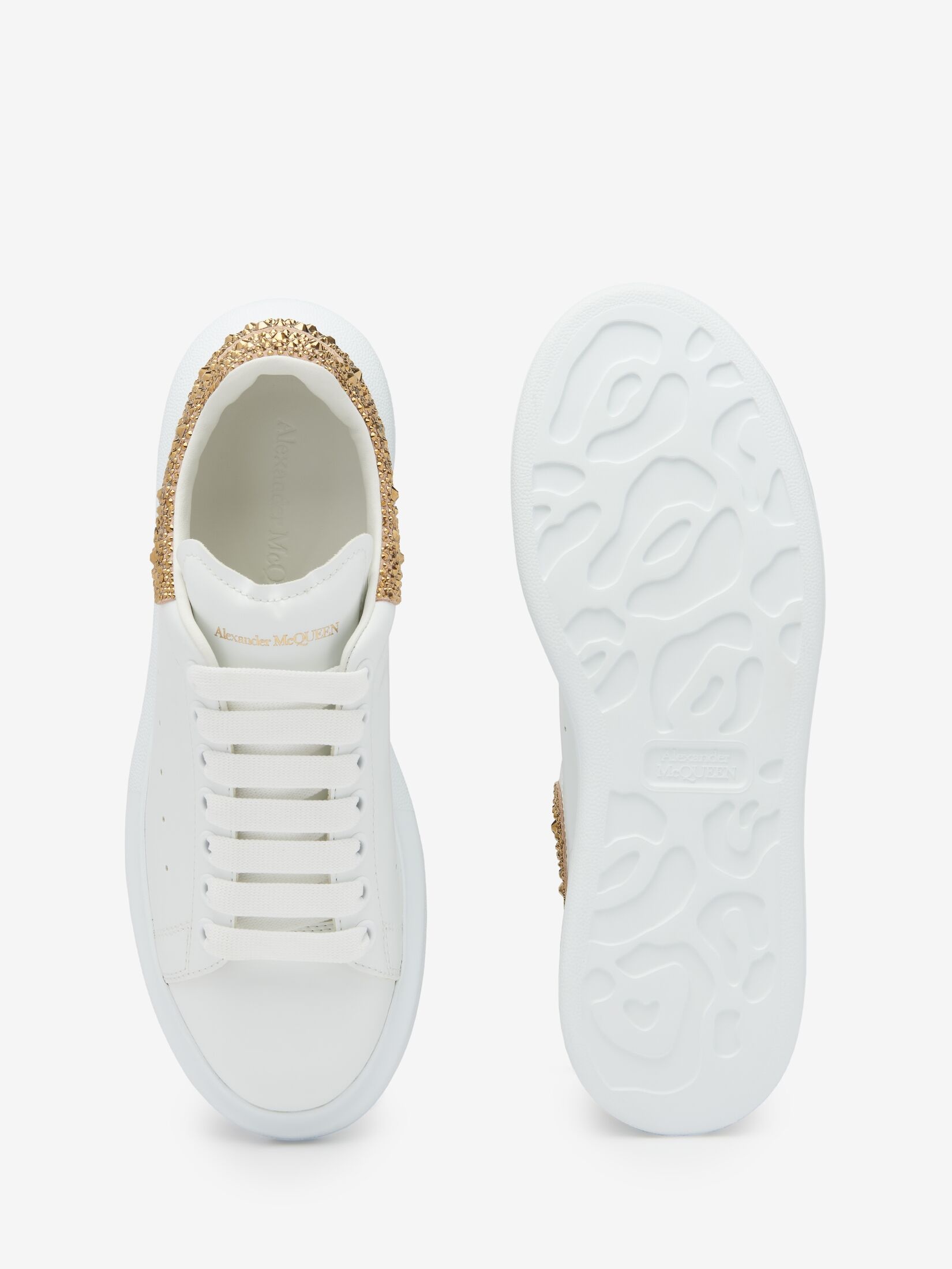 Women's Oversized Sneaker in White/camel - 4