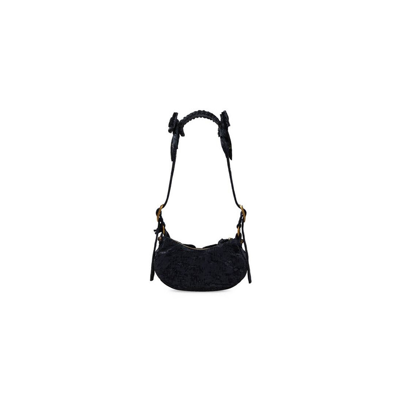 le cagole xs shoulder bag crushed velvet 5