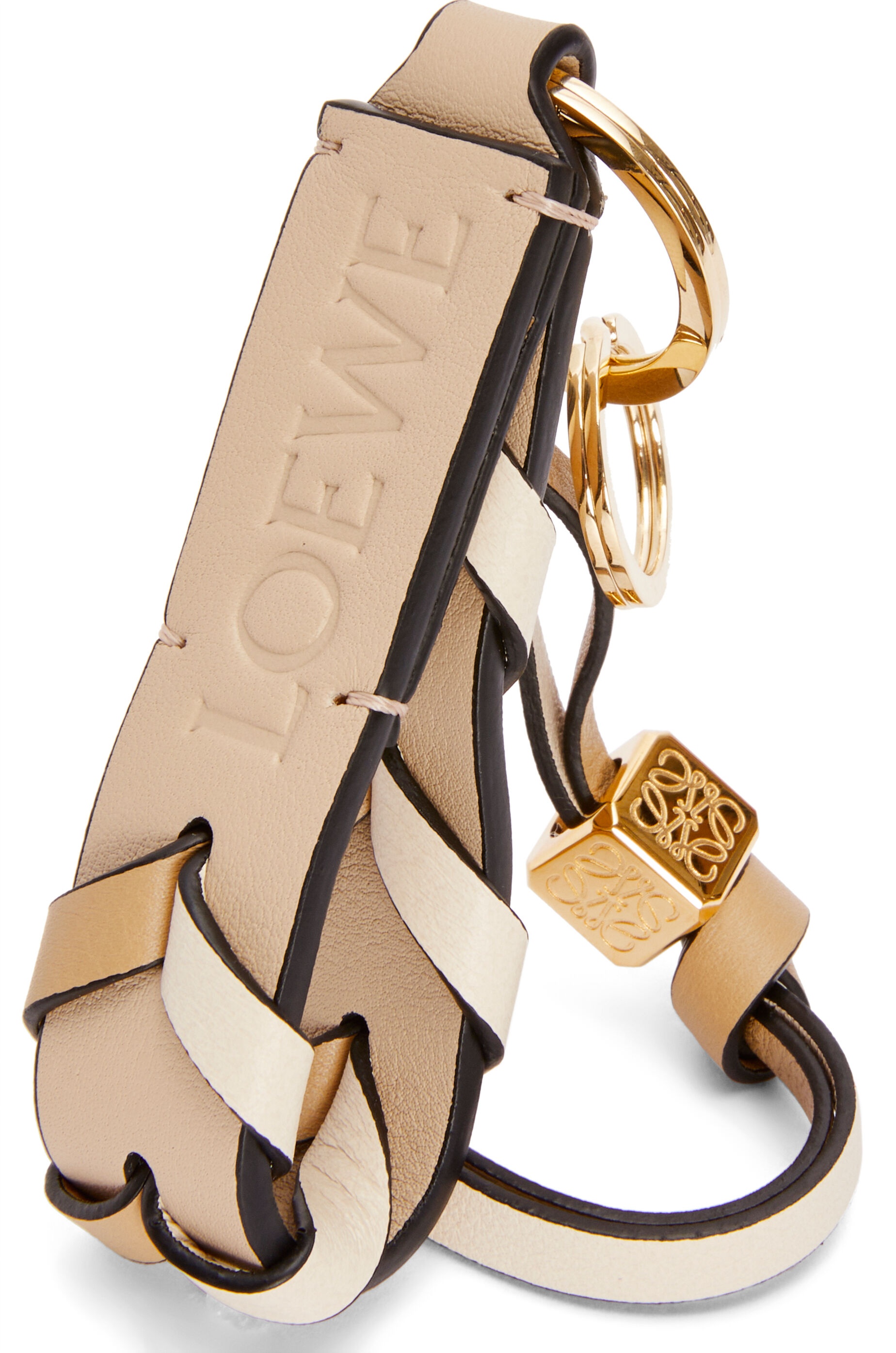 Braided strap keyring in calfskin - 3