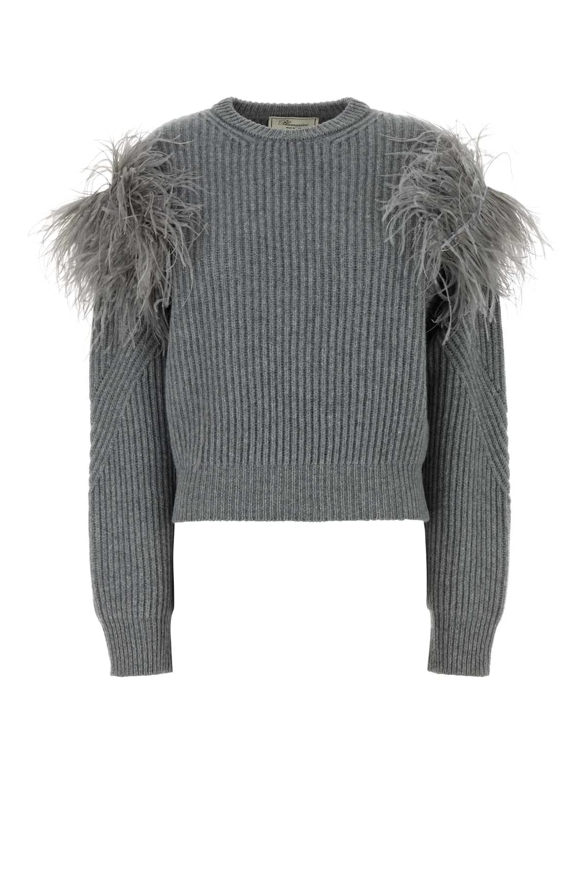 Blumarine Women Grey Wool Sweater - 1