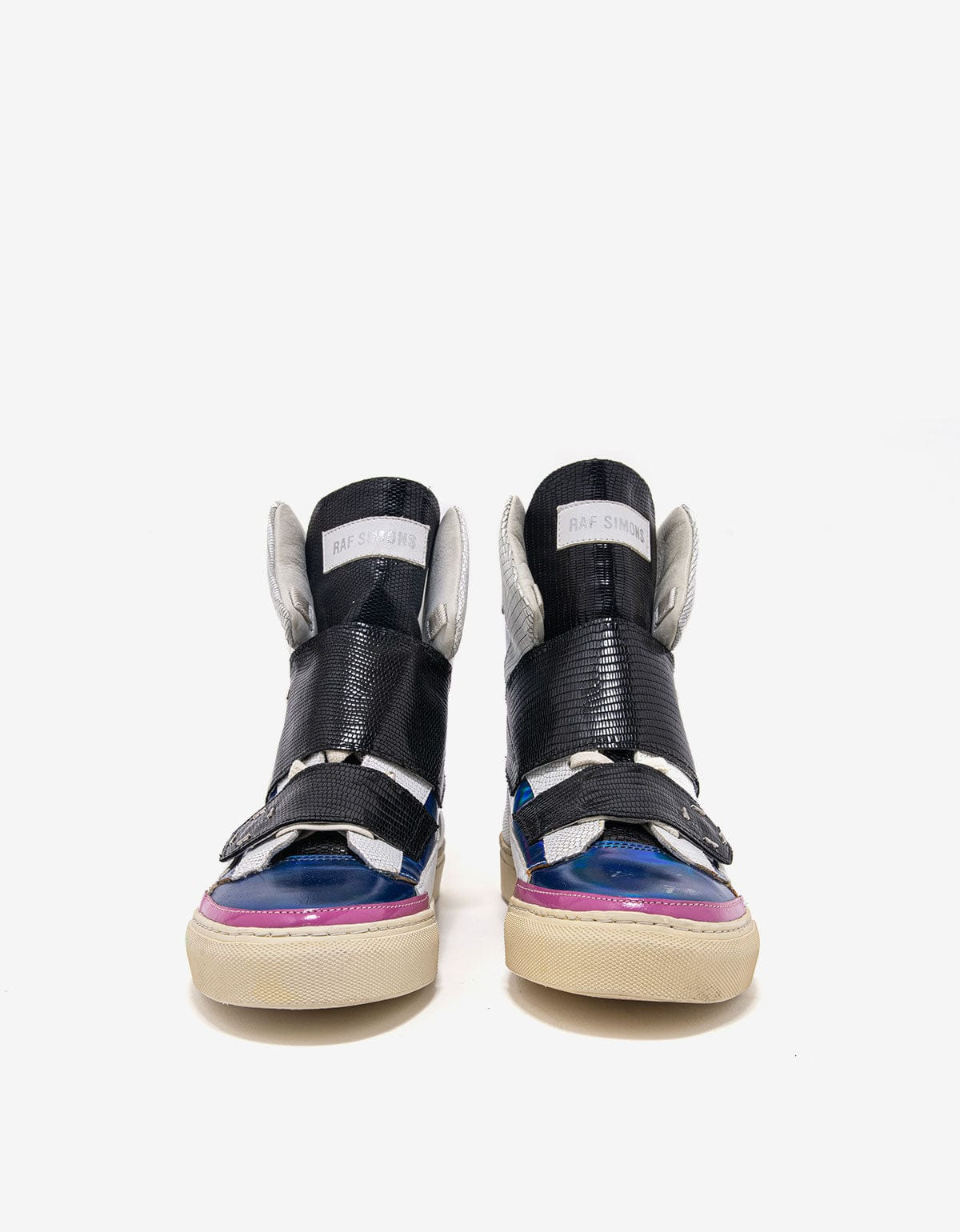 Raf Simons White Metallic High Top Trainers - SS14 - 4