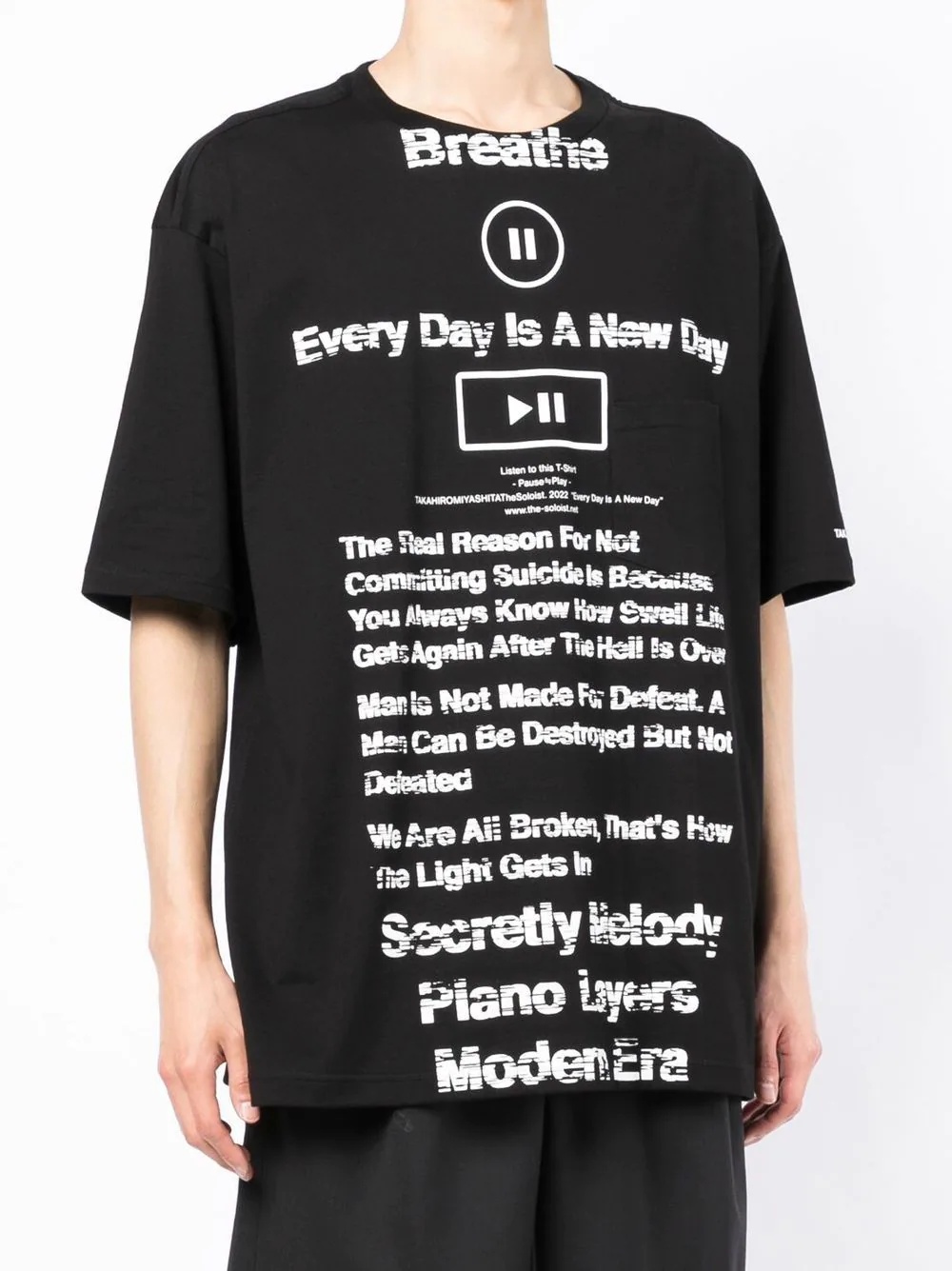 slogan-print short-sleeve T-shirt - 3