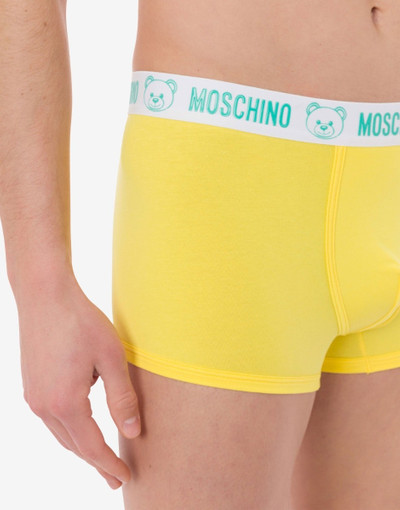 Moschino UNDERBEAR RUBBER LOGO STRETCH JERSEY BOXERS outlook