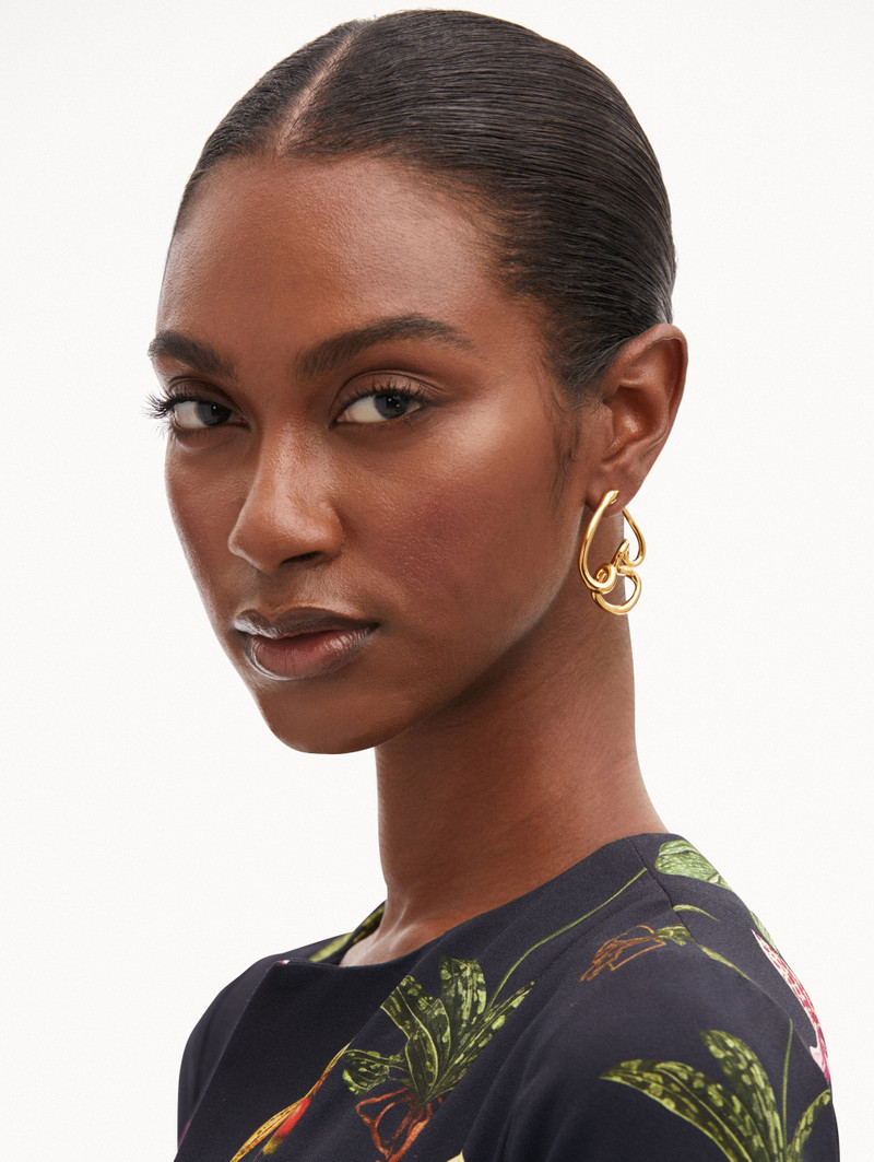 Oscar de la Renta SNAKE HOOP EARRINGS outlook