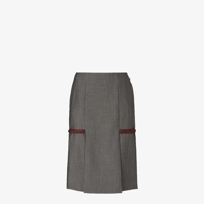 Skirt Gray mohair fabric skirt 1