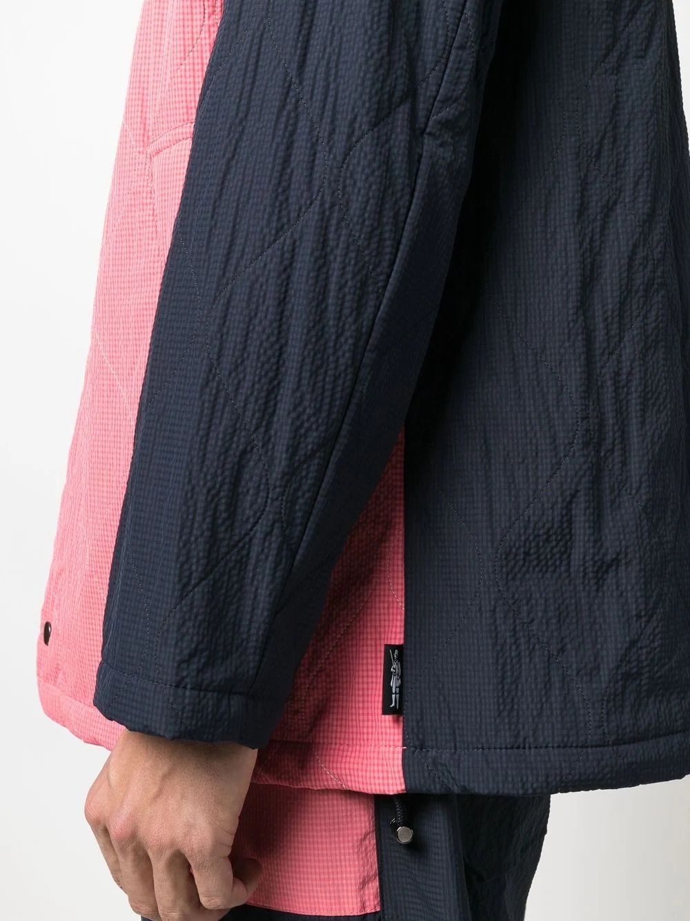 padded diamond-quilted shirt-jacket - 5