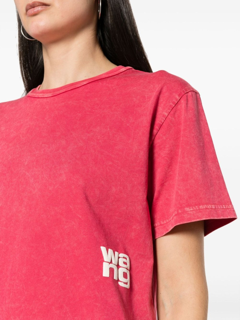 logo-print faded-effect T-shirt 5