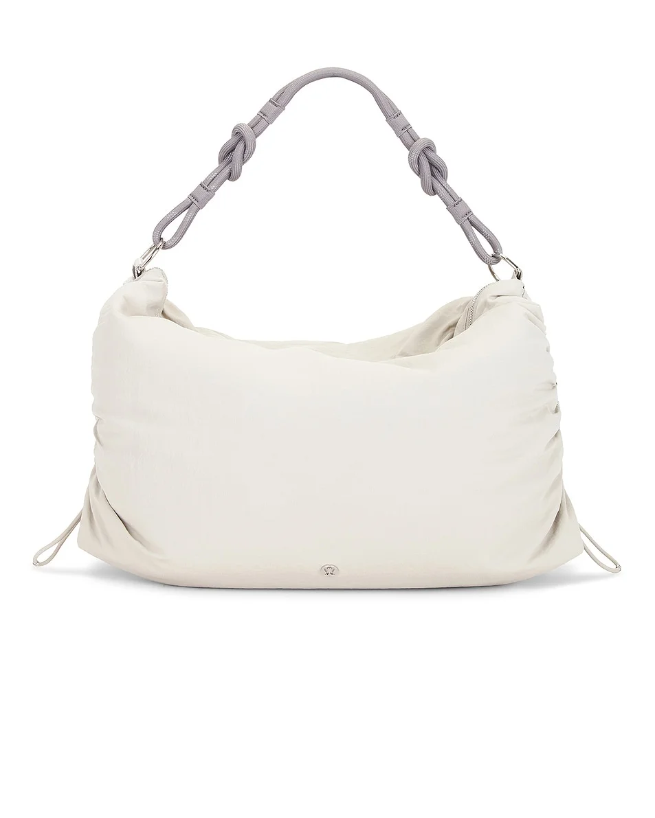 Large Convertible Ruched Crossbody Bag - 1