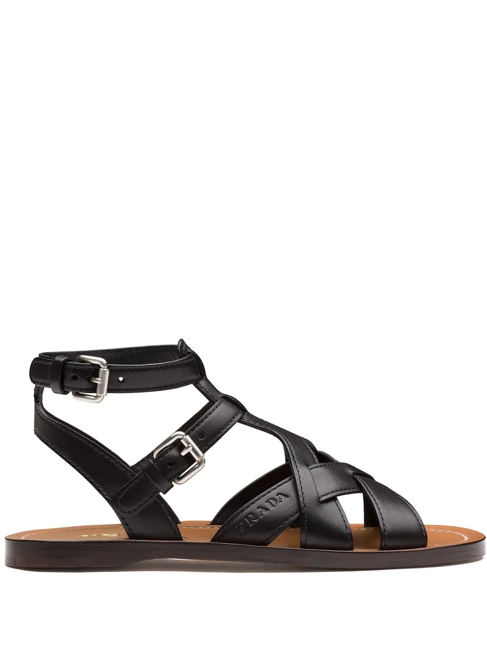 flat leather sandals - 1