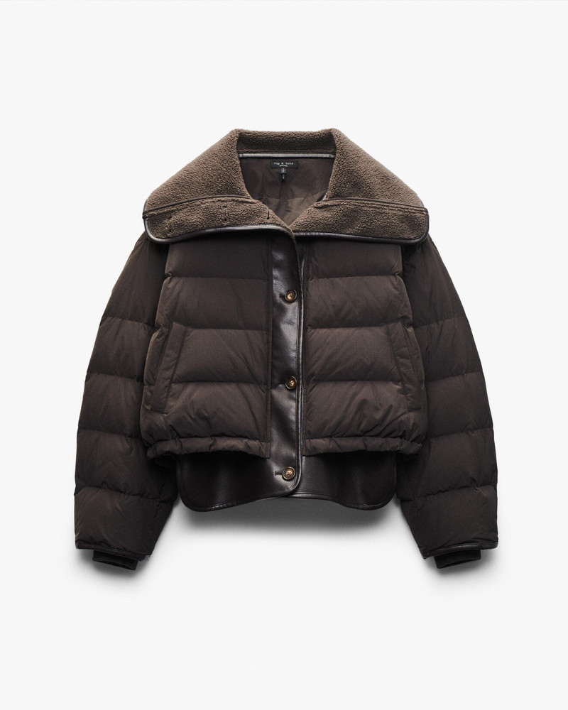 Gloria Mixed-Media Puffer Jacket 1