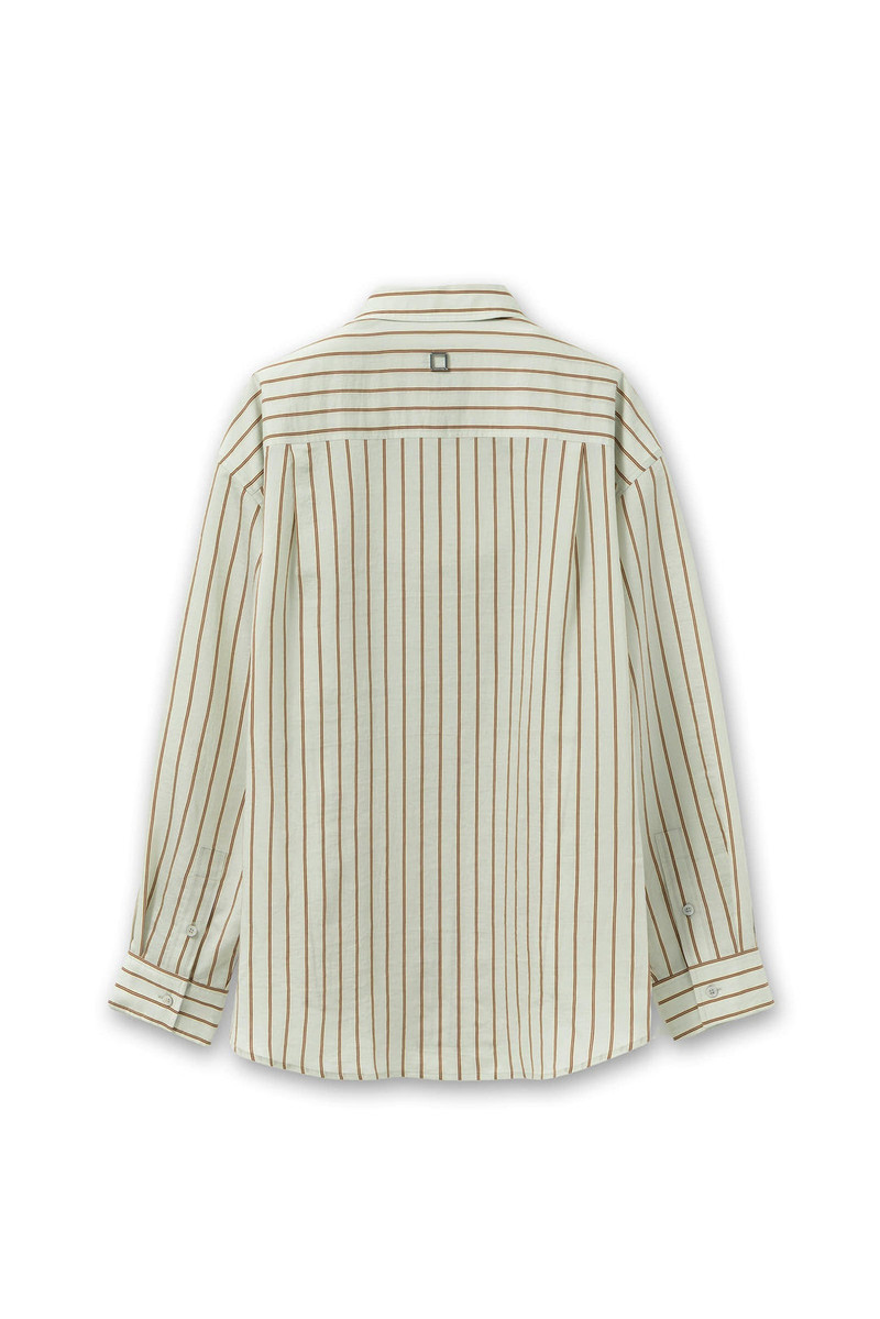 Wooyoungmi Stripe Shirt Light Mint Base outlook