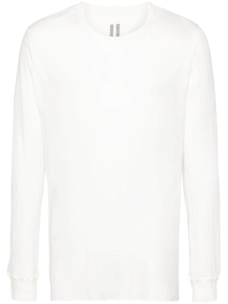 sheer cotton long-sleeved T-shirt 1