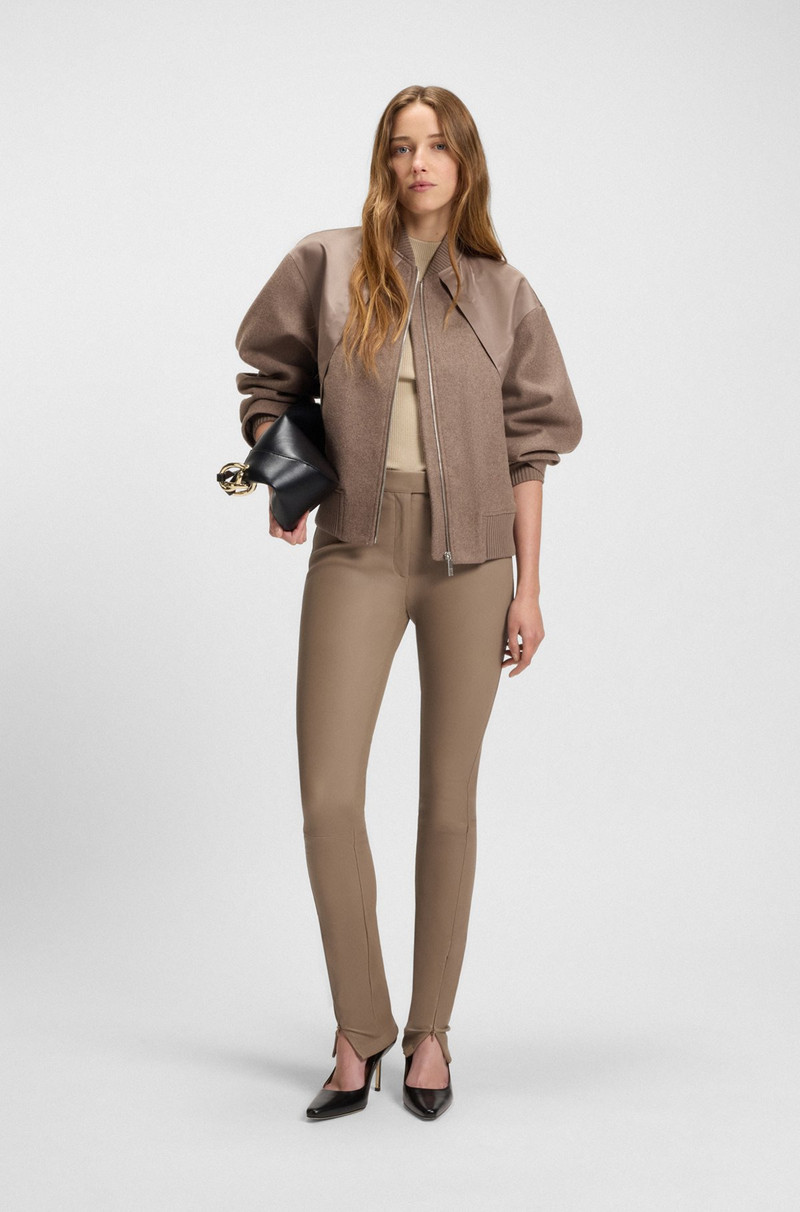 BOSS BOMBER JACKET IN MIXED FABRICS outlook