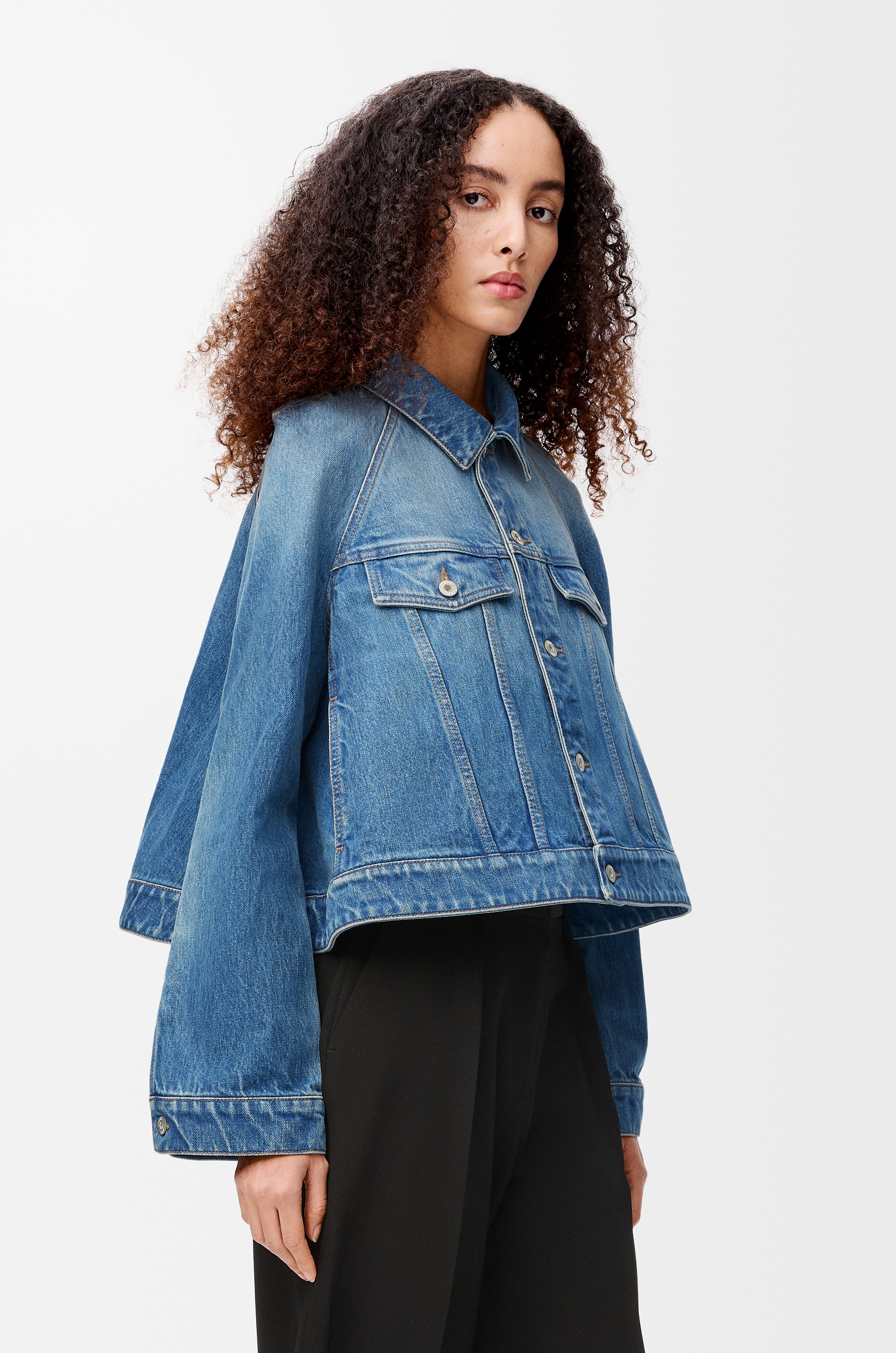 Trapeze jacket in denim - 3