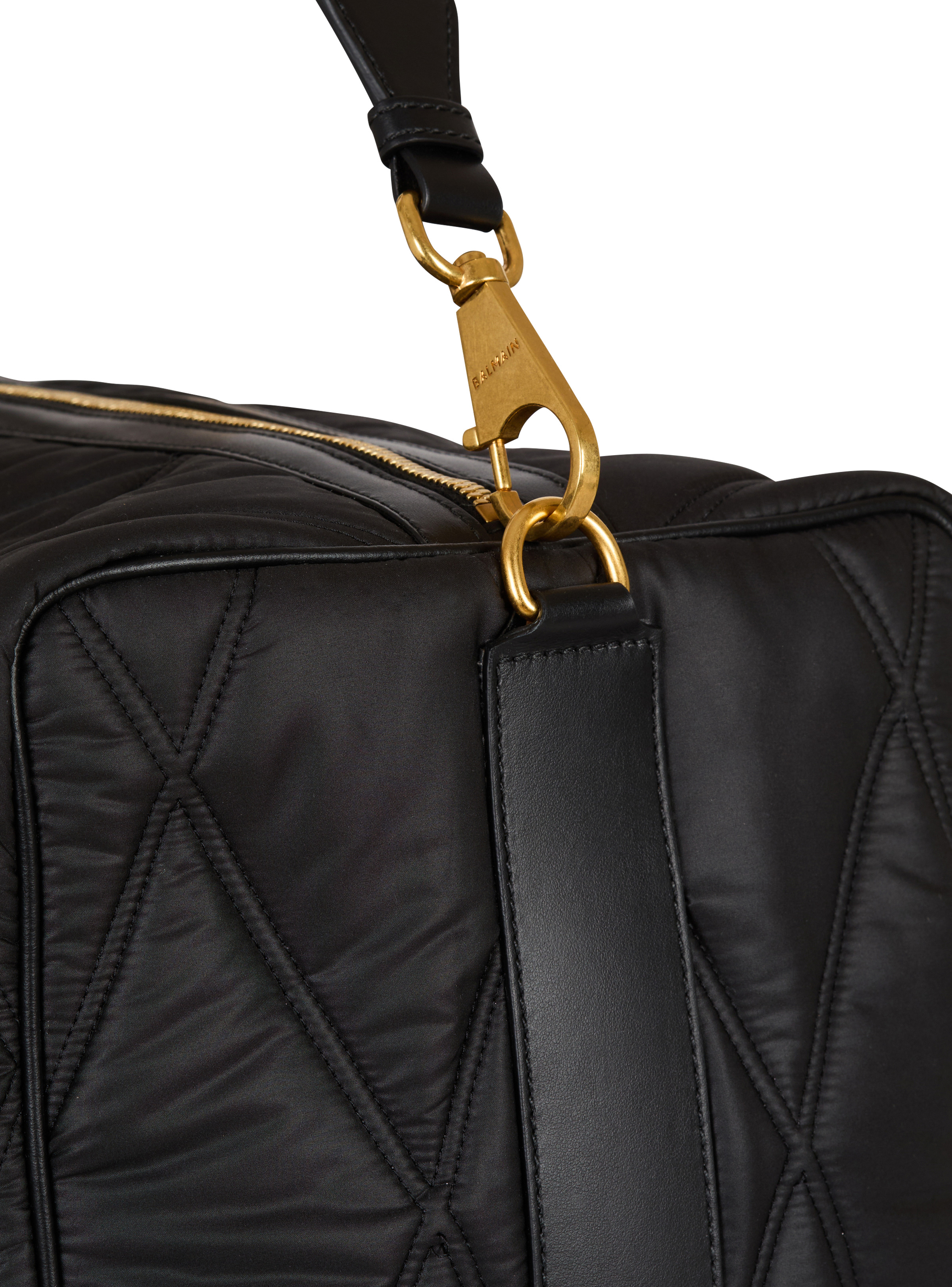 Quilted nylon travel bag with diamond motif - 5