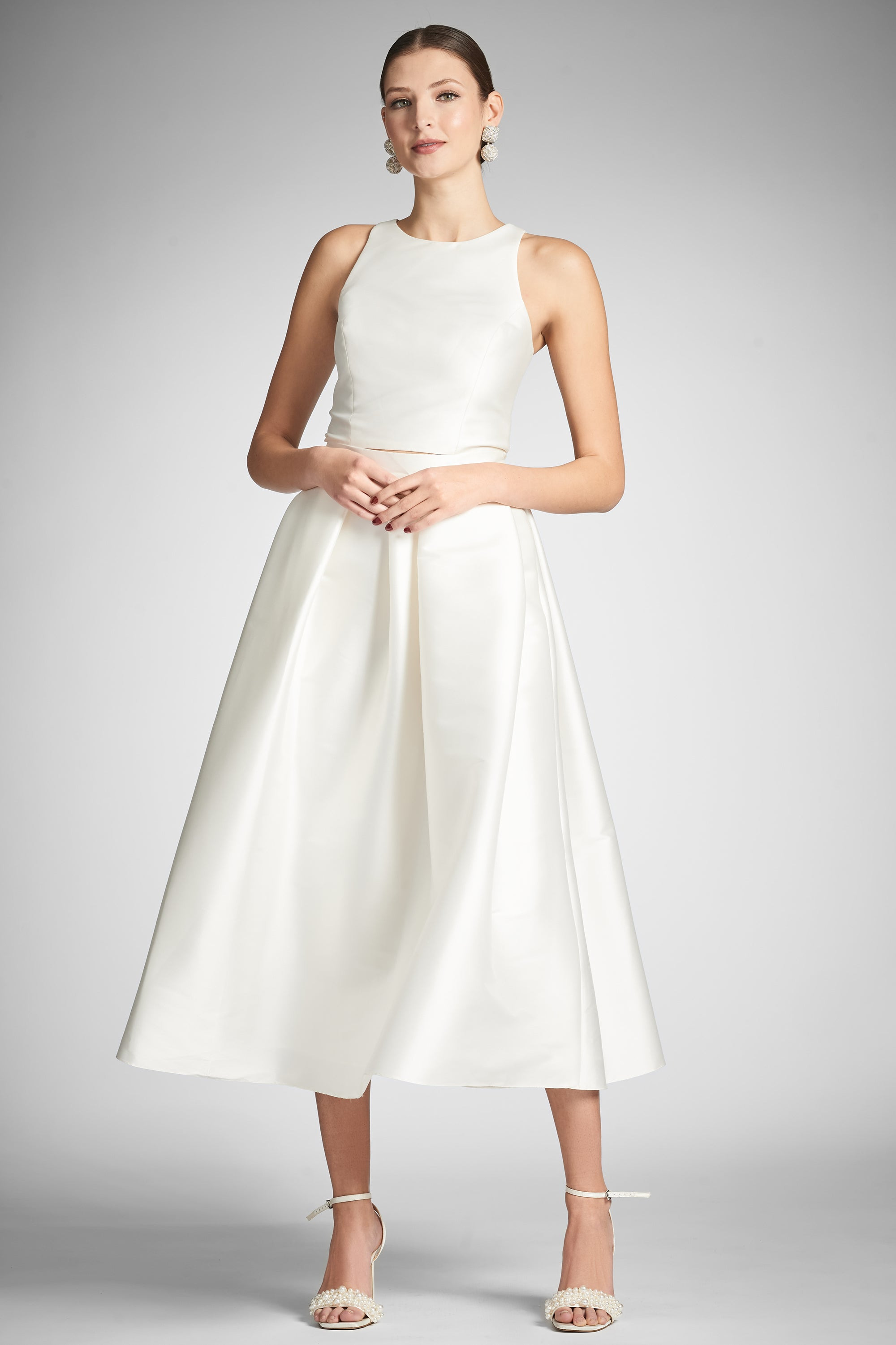 Leighton Skirt - Off White - Mikado - 2