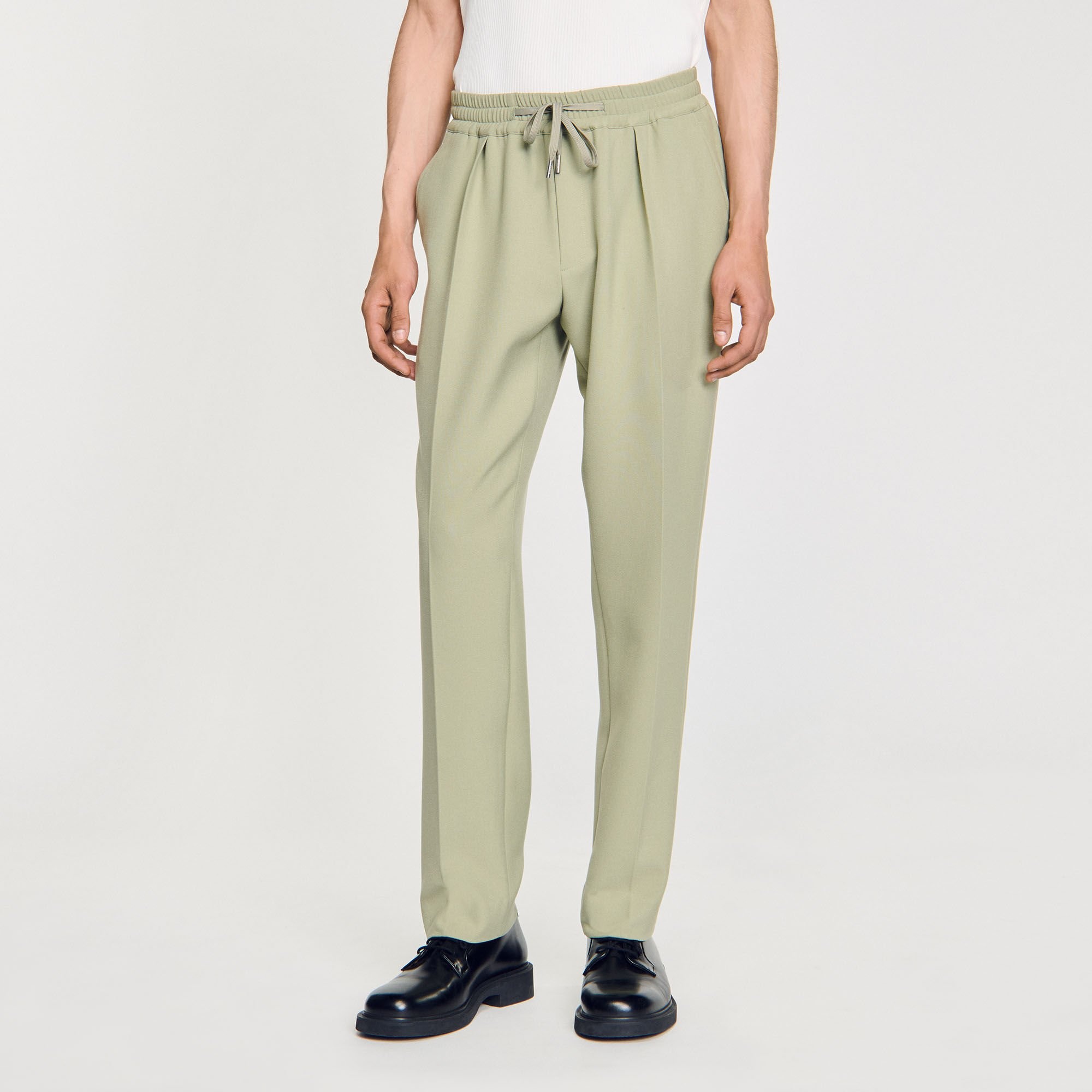 ELASTICATED STRAIGHT-LEG TROUSERS - 4