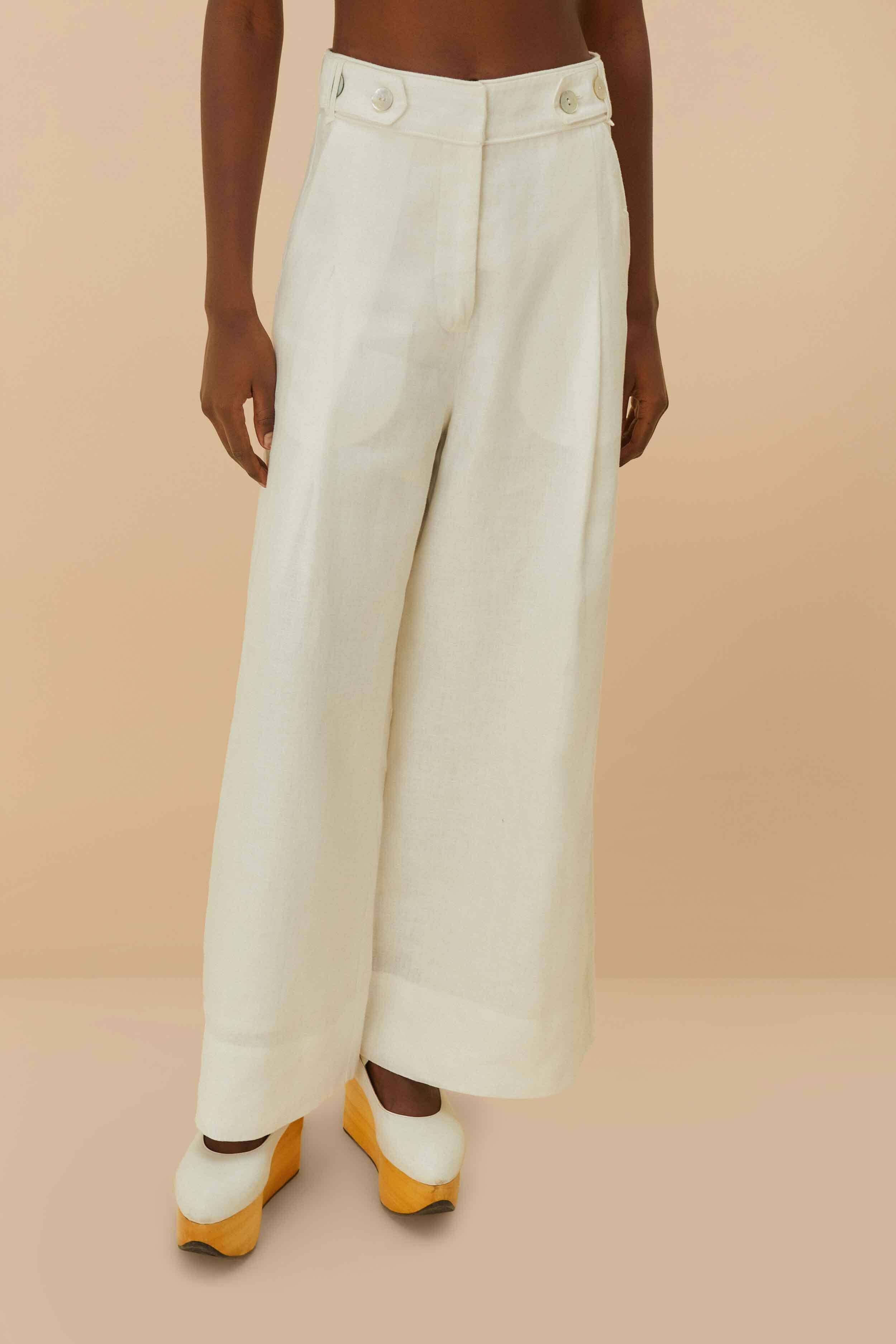 Off-White Euroflax™ Premium Linen High Waisted Pants - 2