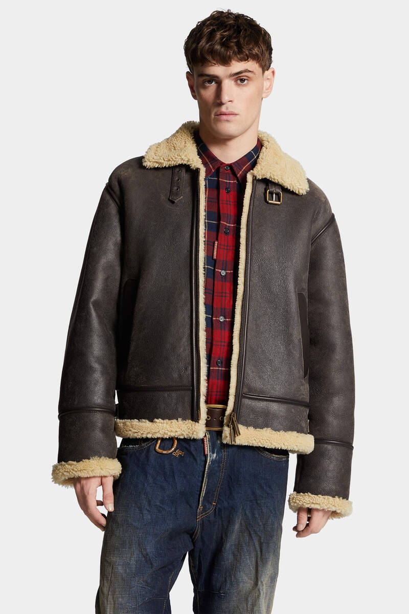 SHEARLING AVIATOR JACKET - 3