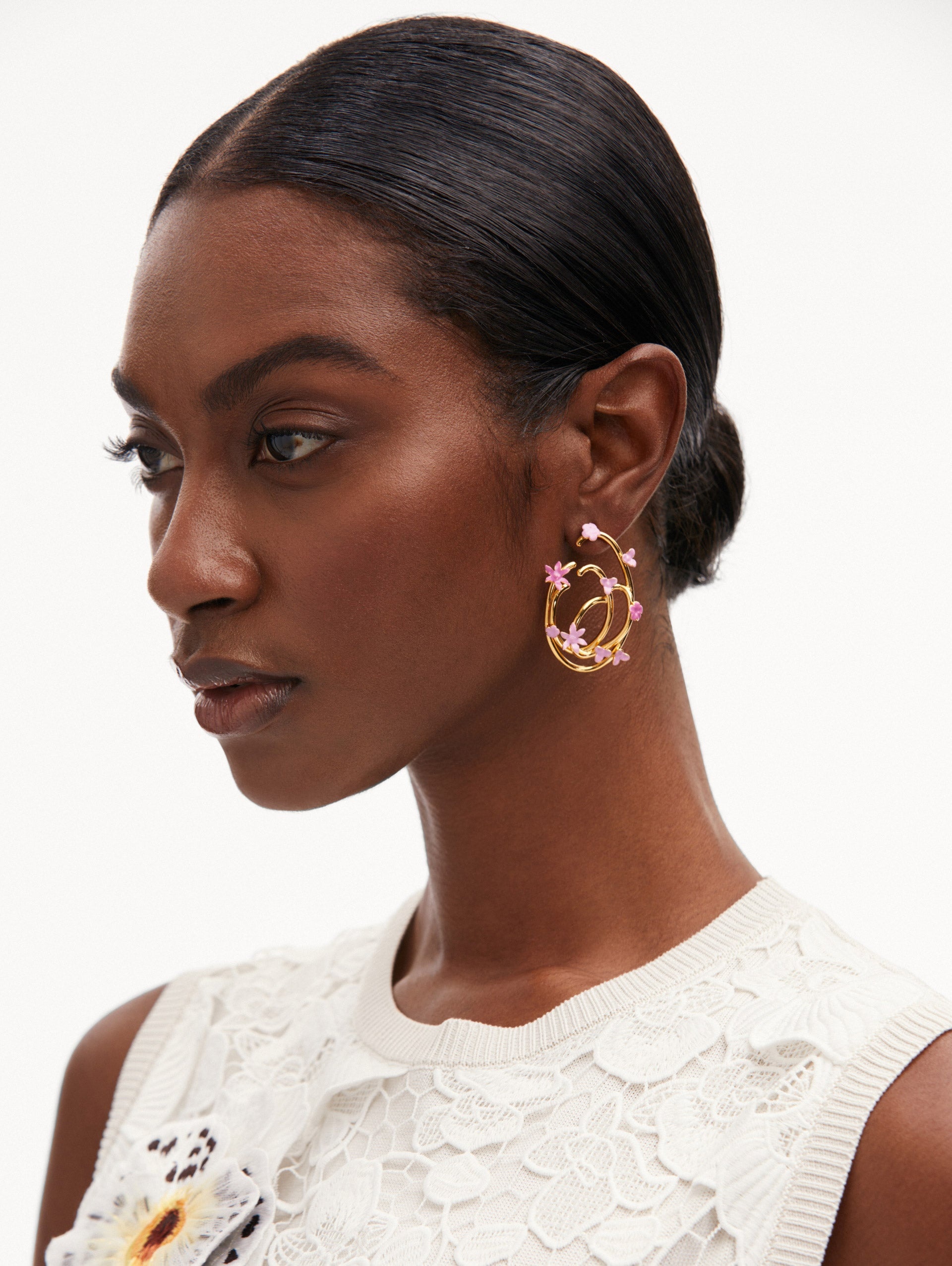 TANGLED O FLORAL EARRINGS - 2
