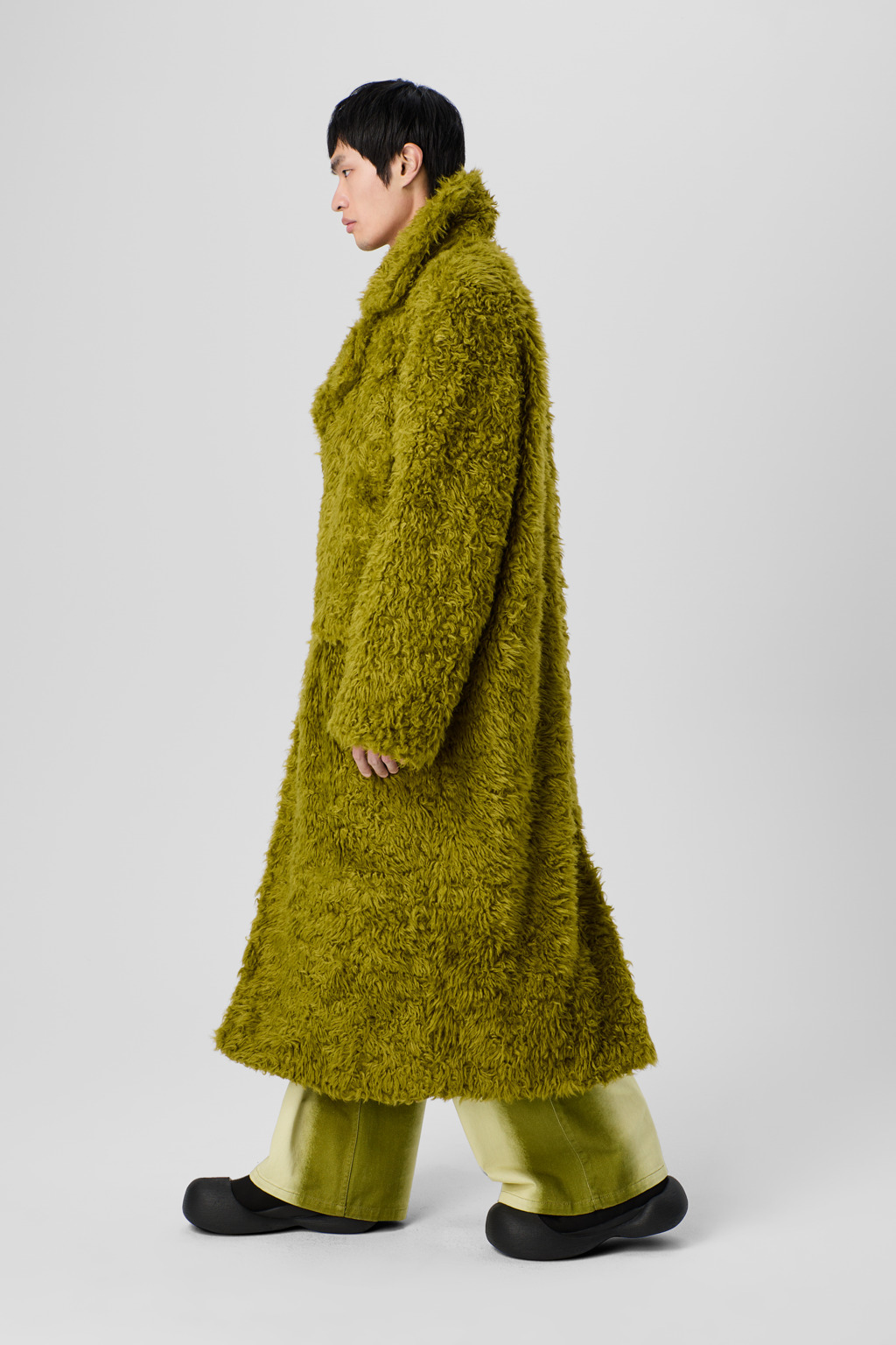 Green textured coat - 5