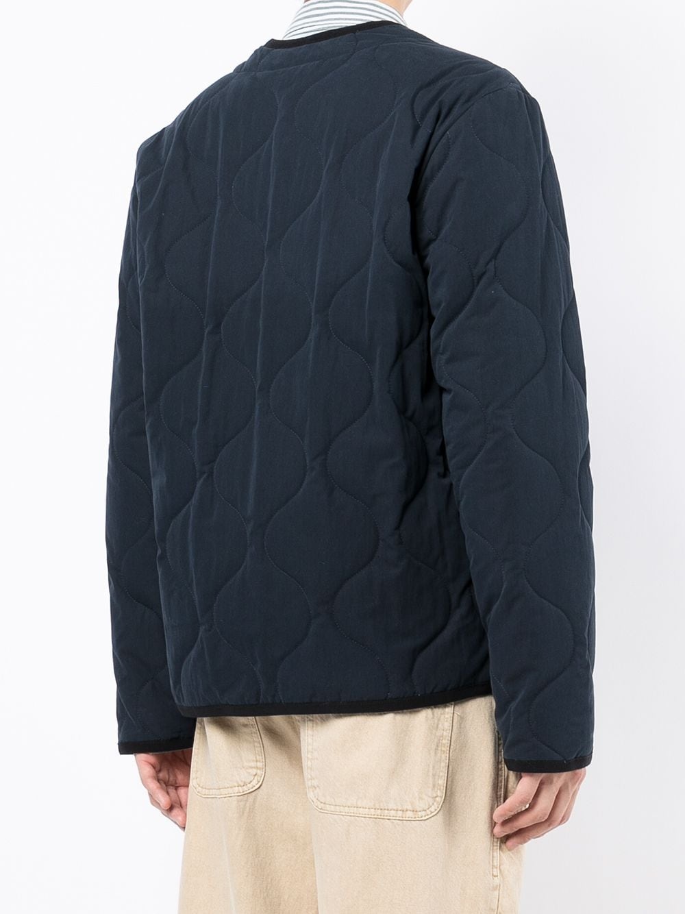 quilted front-zip jacket - 4