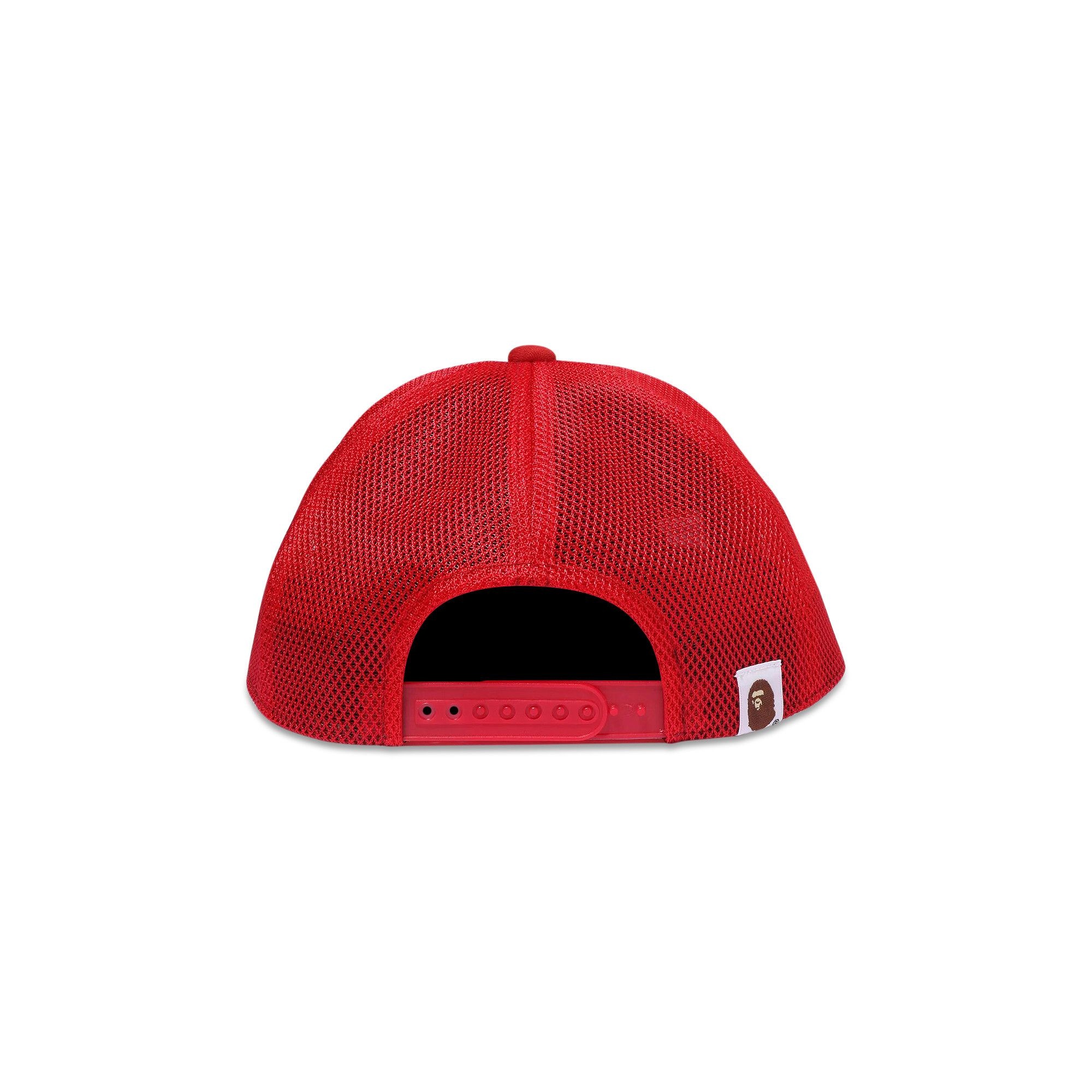 BAPE Color Camo Nyc Logo Mesh Cap 'Red' - 2