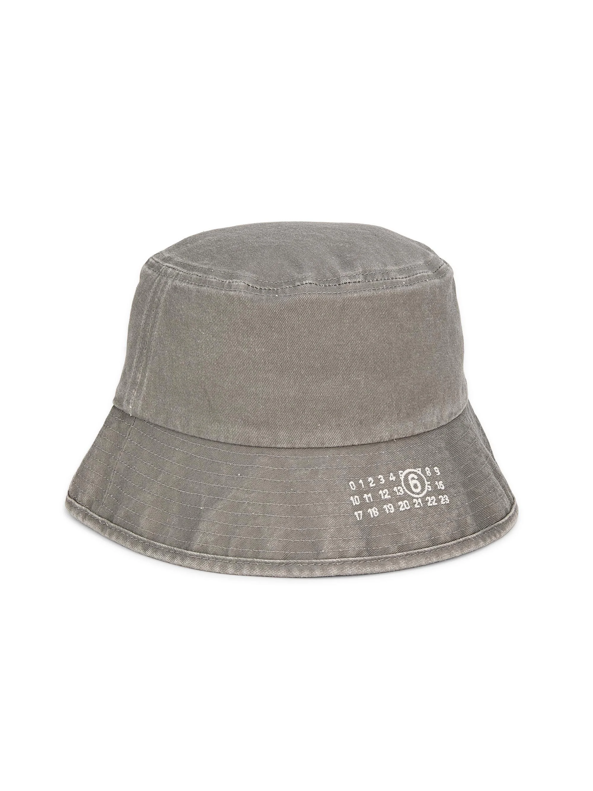 Men's Logo Cotton Bucket Hat - Grey - 1