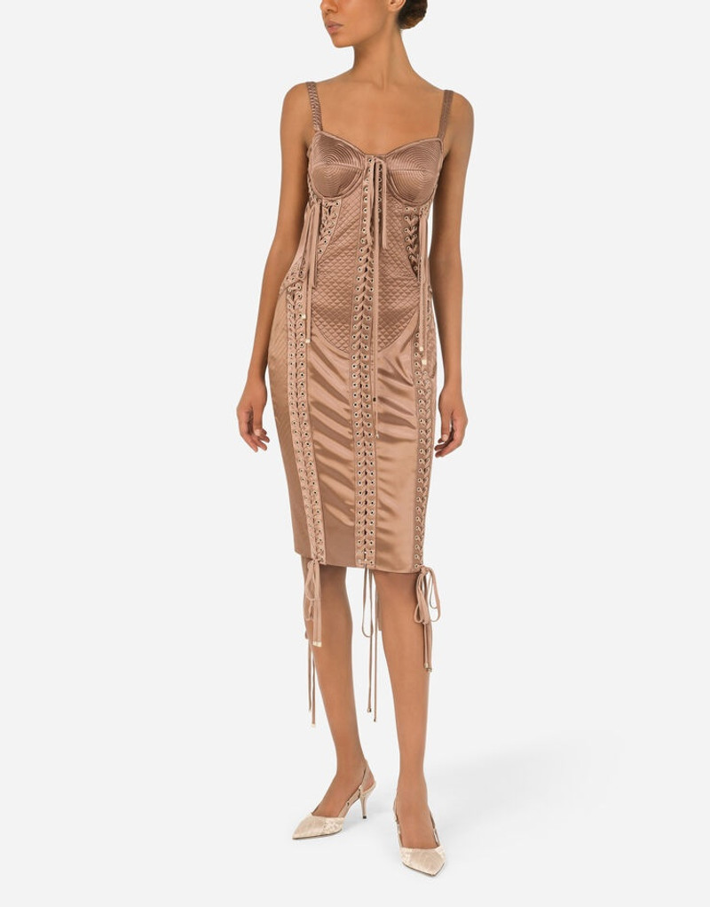 Dolce & Gabbana Corset-style satin slingbacks outlook