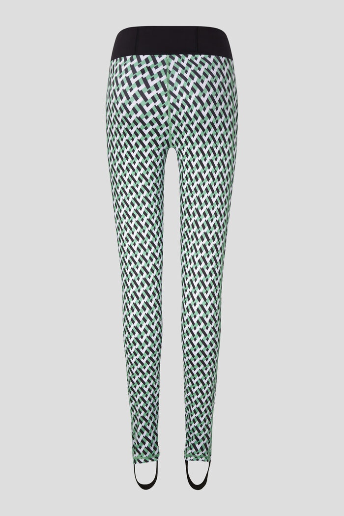 Kala Stirrup pants in Green/Black - 2