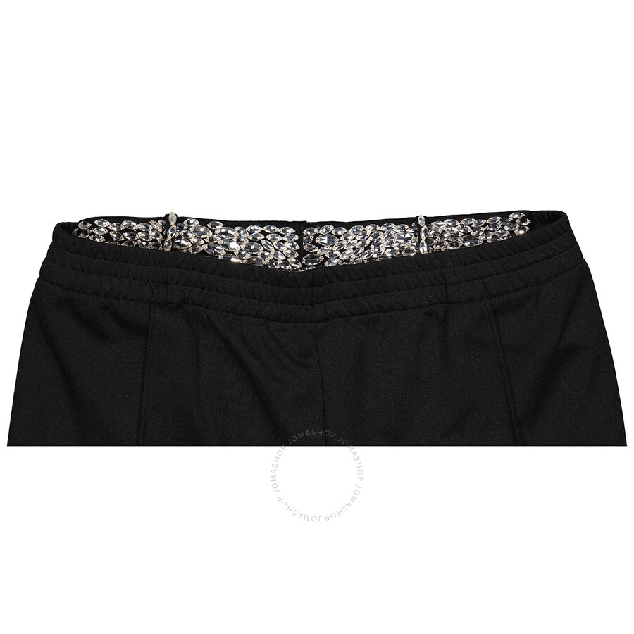 Burberry Black Double-Waist Jersey Crystal Detail Trackpants - 7