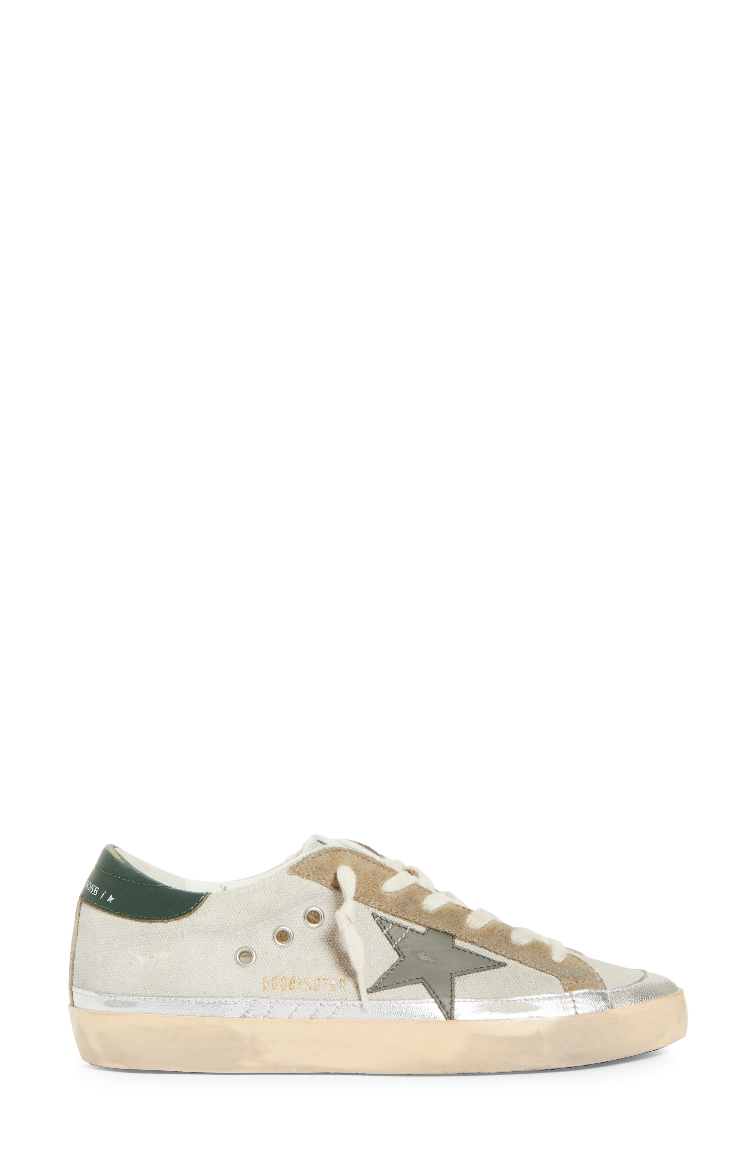 Golden Goose Super-Star Low Top Sneaker in Grey/Green at Nordstrom - 3