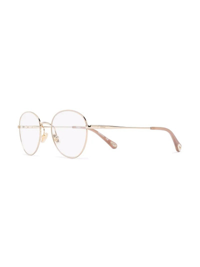 Chloé round thin-frame glasses outlook