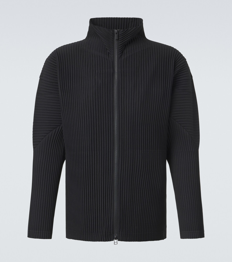 Basics pleated zip-up cardigan 1