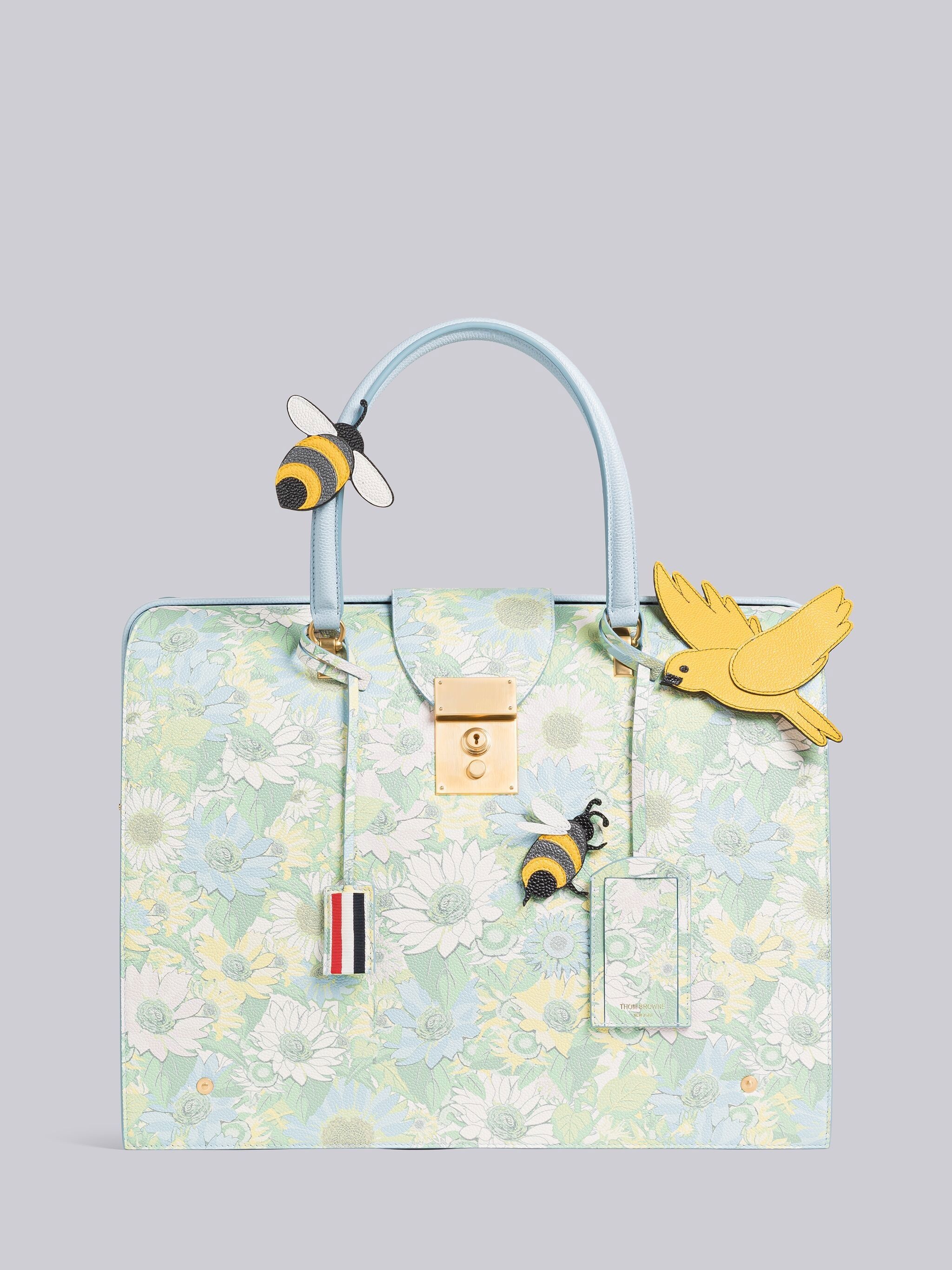 Pebble Grain Leather Flower Mr. Thom Bag - 1