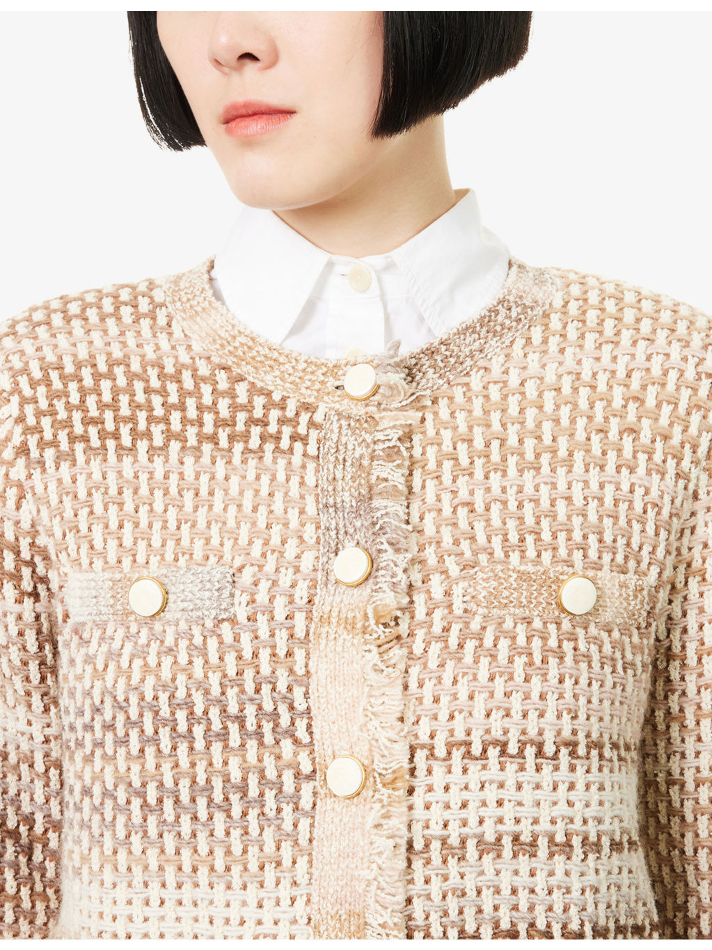 Sariyah Fringed-Trims Cotton-Blend Jacket - 5