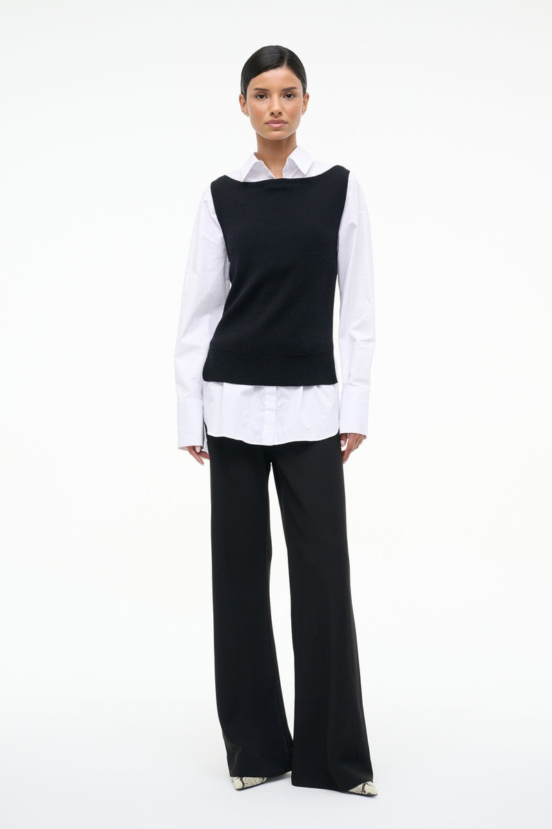 STAUD DAMIAN TOP BLACK WHITE 1