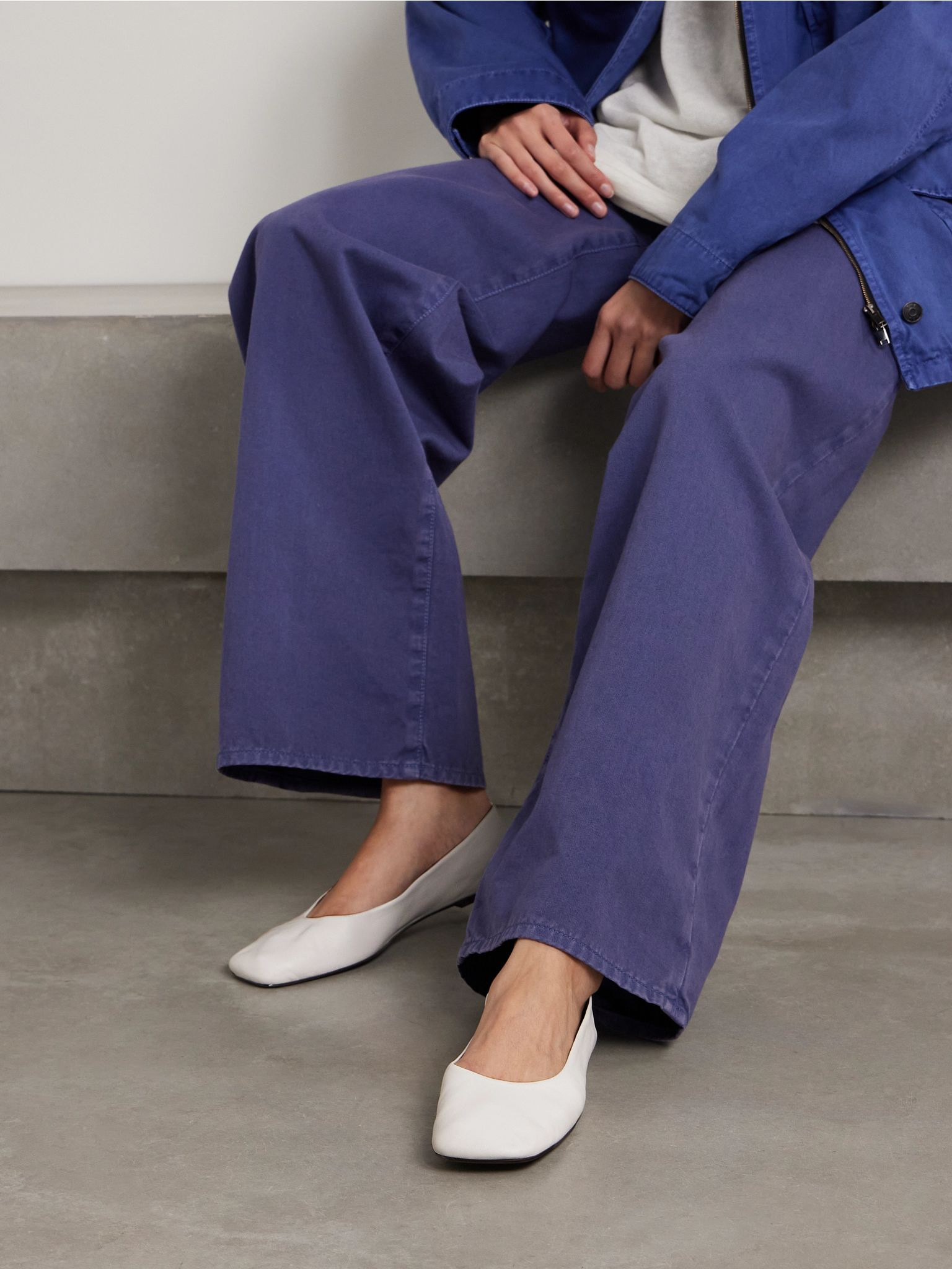 Leather ballet flats White - 2