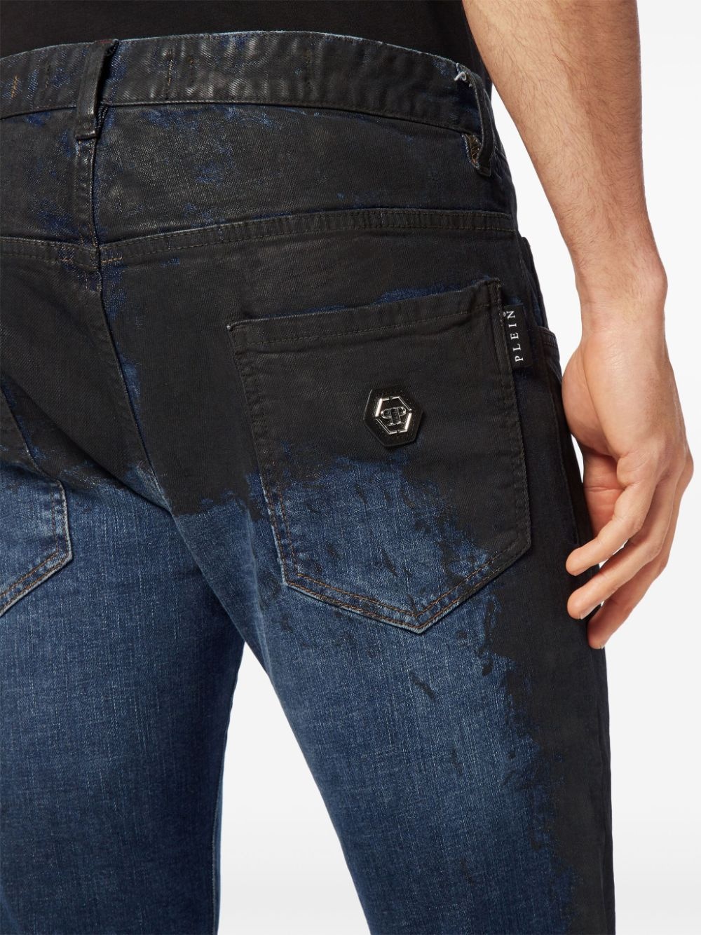 logo-appliqué skinny jeans - 5