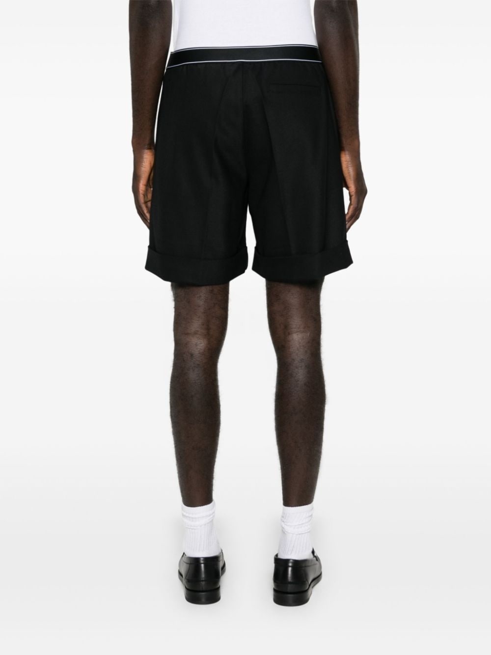 twill-weave tailored shorts - 4