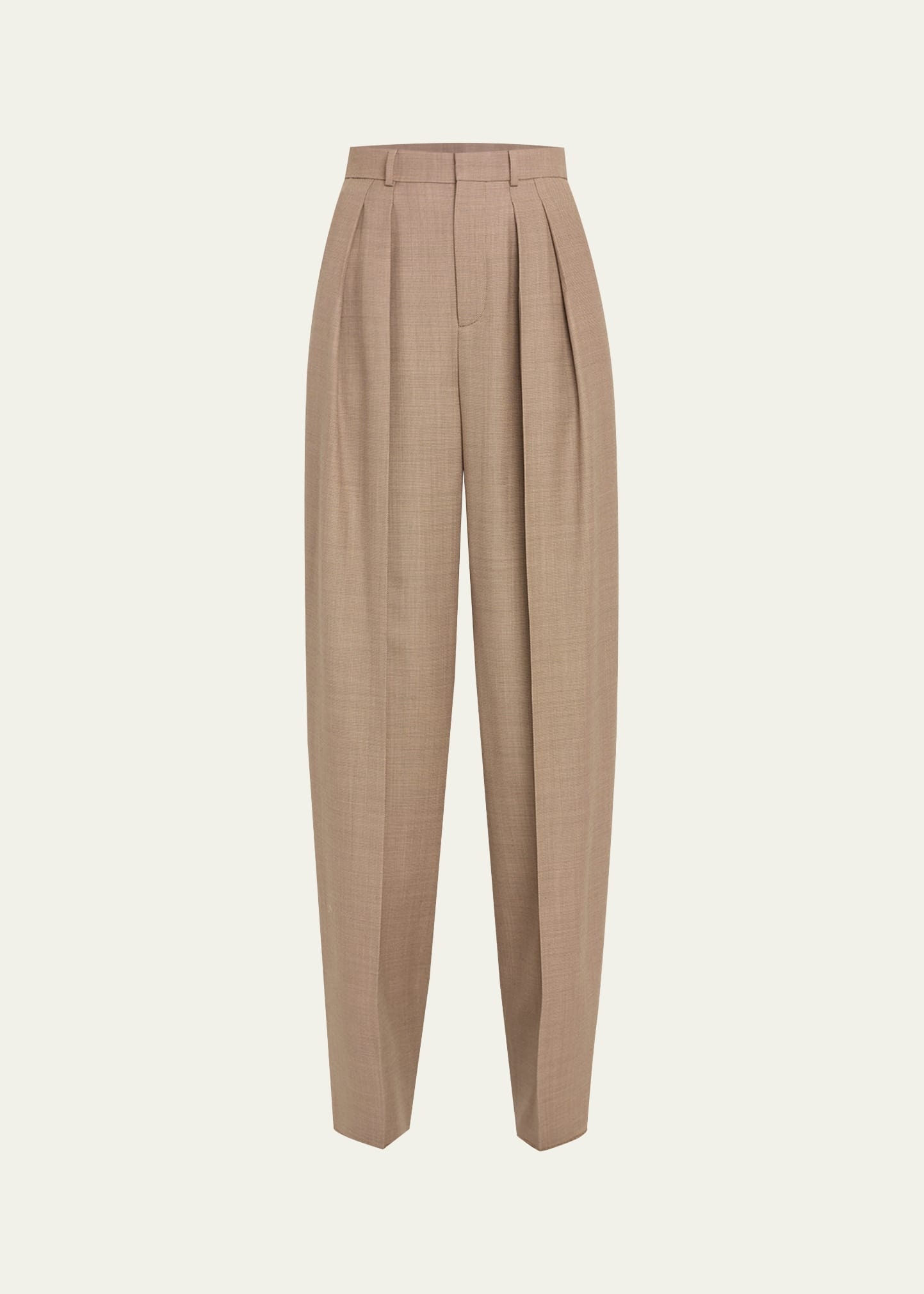 Pleated High Waisted Trousers - 1