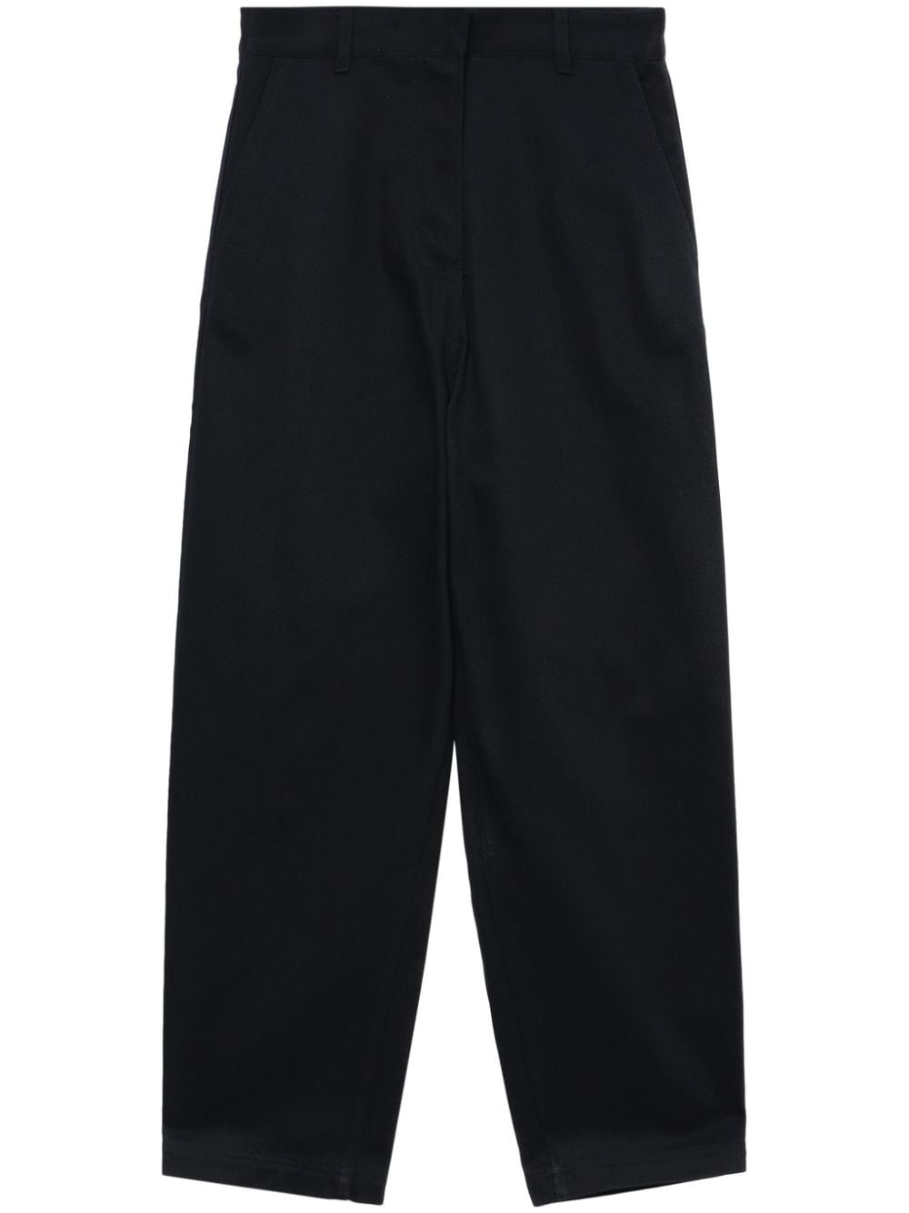 cropped cotton trousers - 1