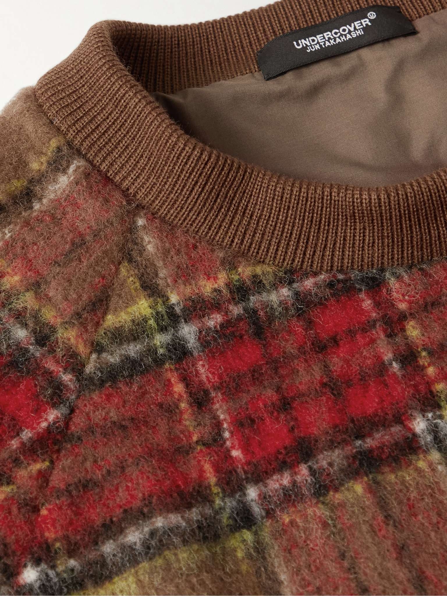Oversized Checked Brushed Wool-Blend Sweatshirt - 5