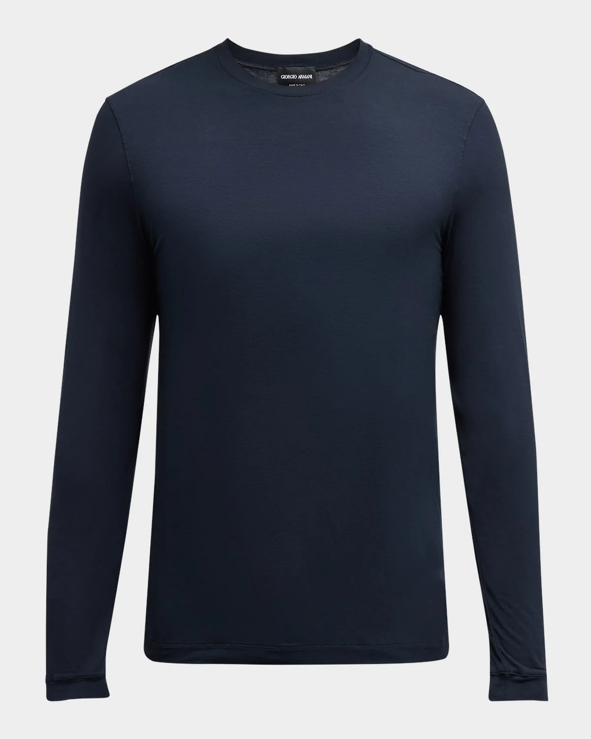 Men's Cotton Long-Sleeve Crewneck T-Shirt - 1