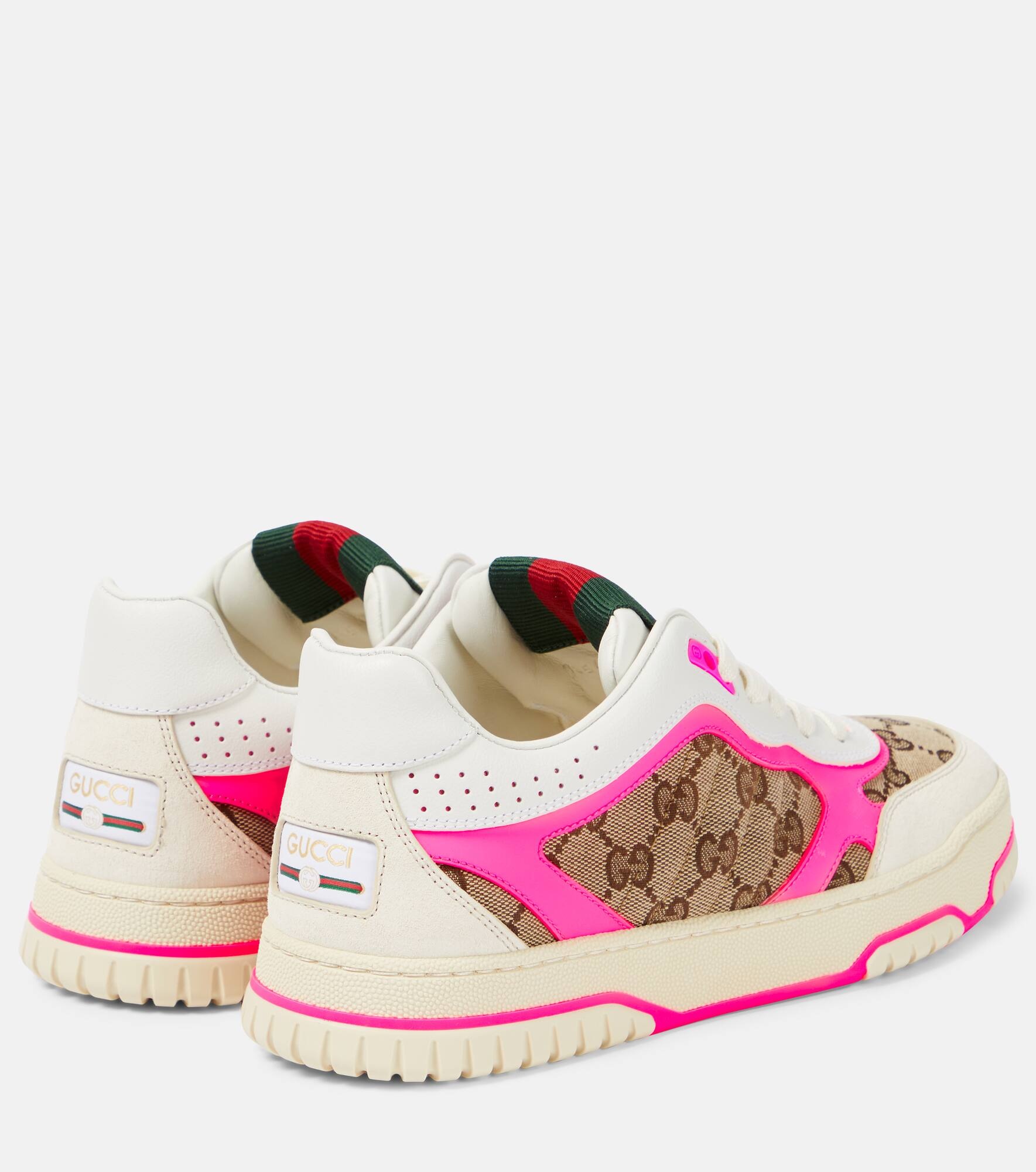 Gucci Re-Web leather sneakers - 3