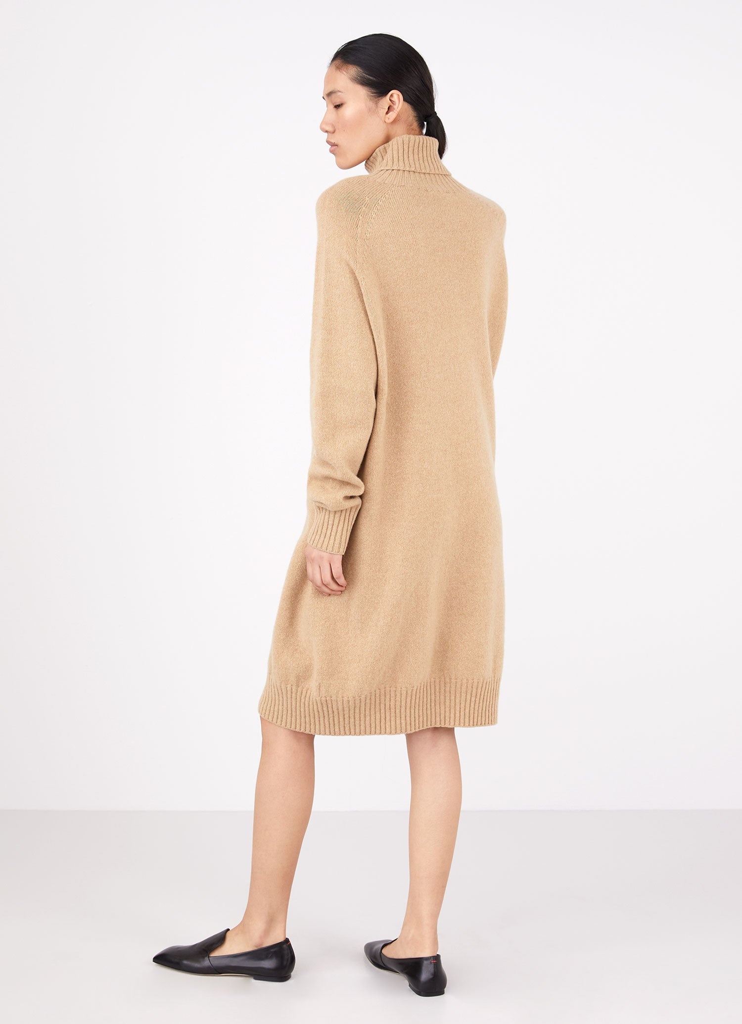 Lambswool Roll Neck Dress - 4